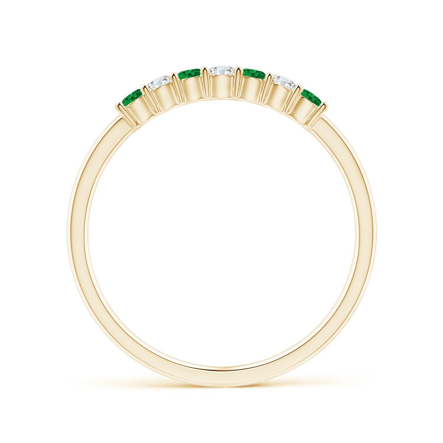 AAAA - Emerald / 0.29 CT / 14 KT Yellow Gold