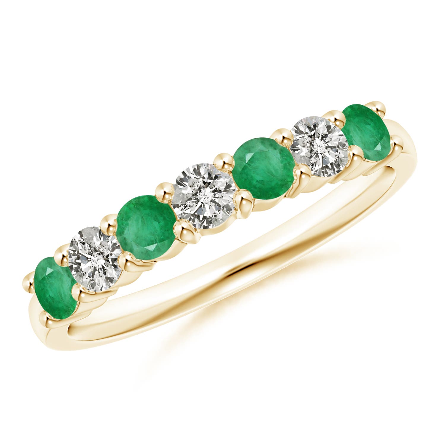 A - Emerald / 0.72 CT / 14 KT Yellow Gold