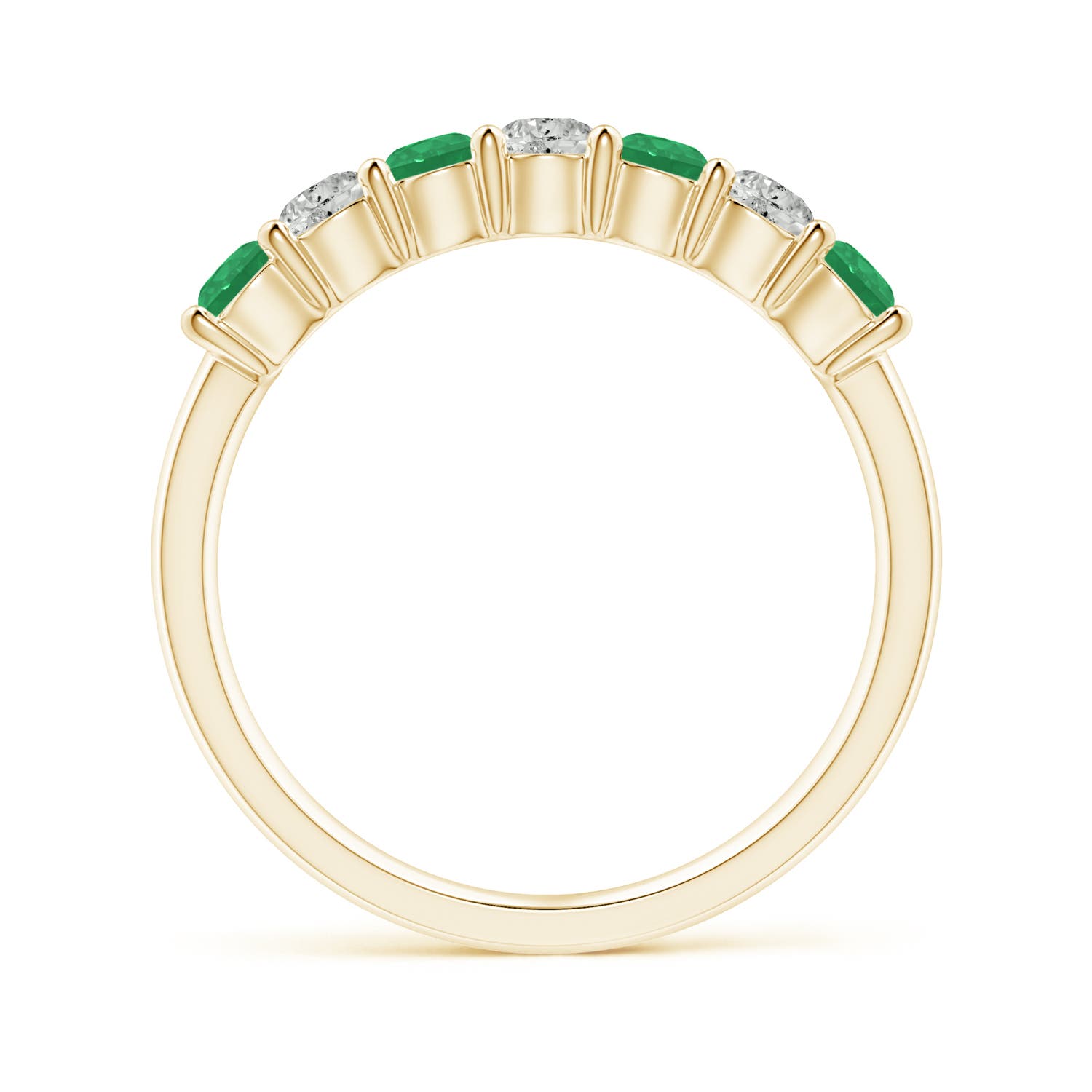 A - Emerald / 0.72 CT / 14 KT Yellow Gold