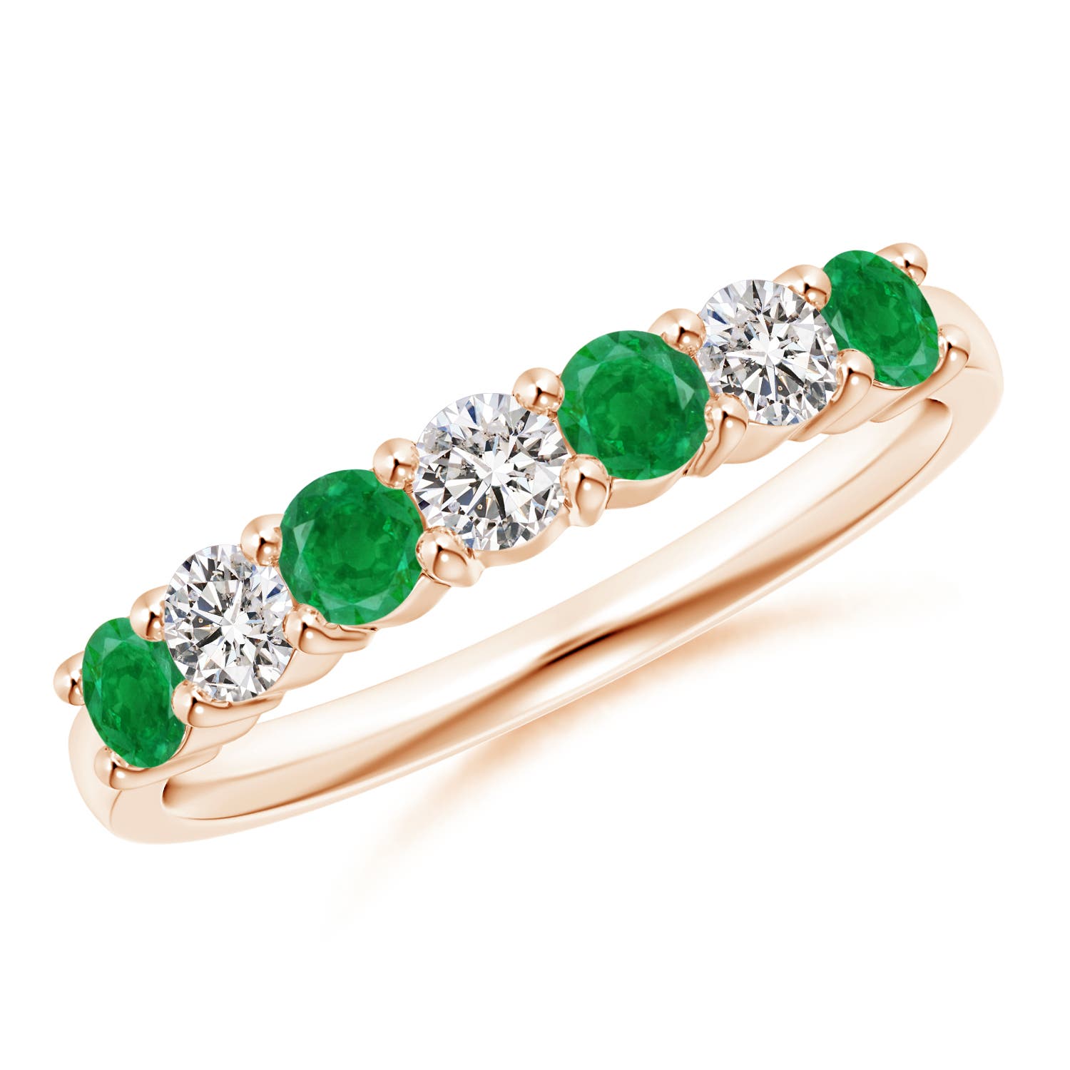 AA - Emerald / 0.72 CT / 14 KT Rose Gold