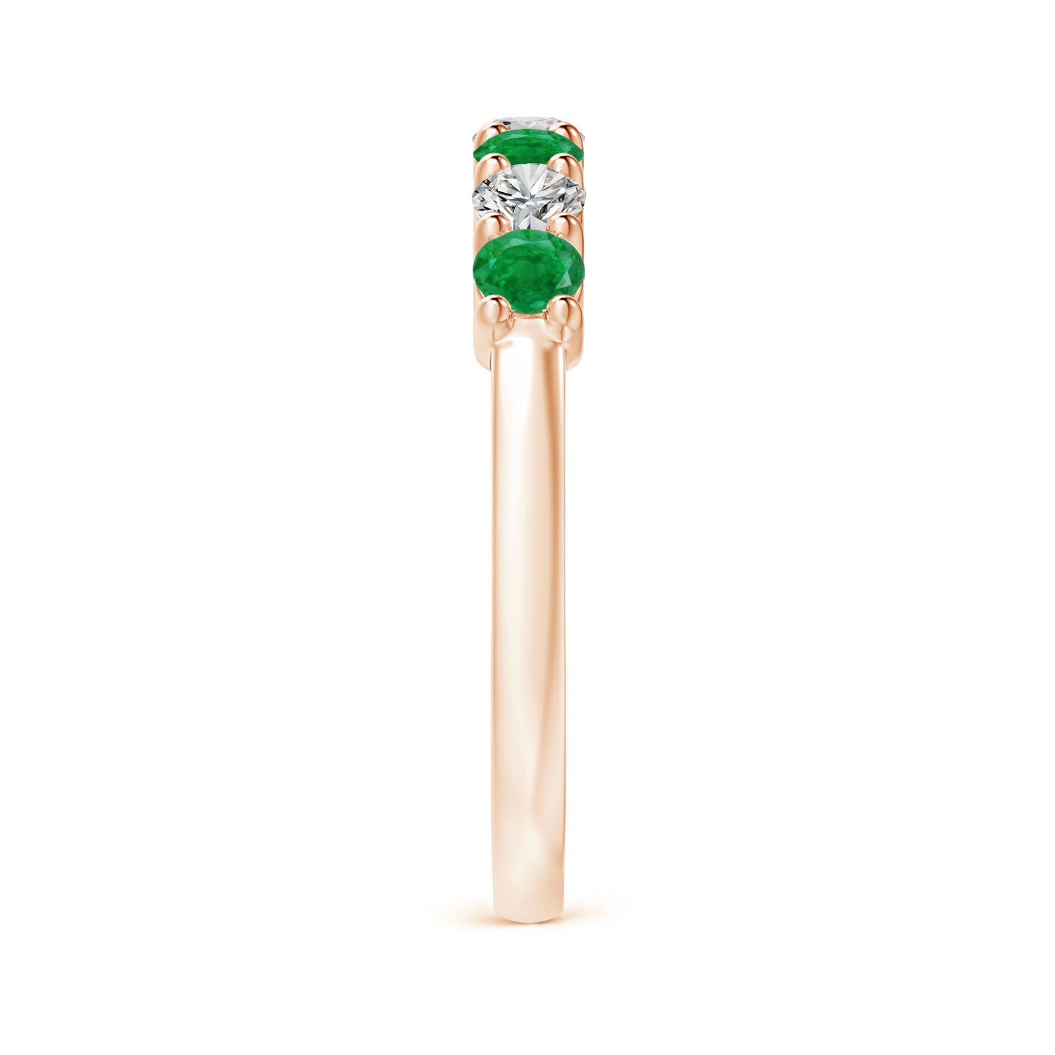 AA - Emerald / 0.72 CT / 14 KT Rose Gold