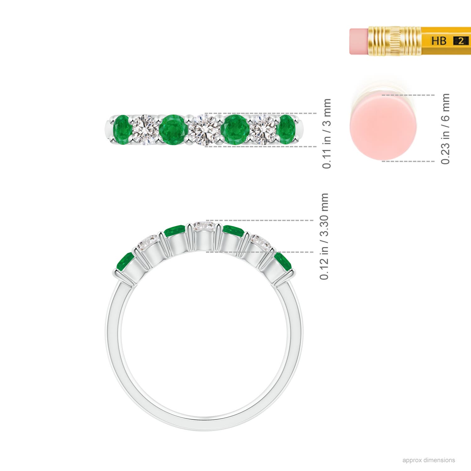 AA - Emerald / 0.72 CT / 14 KT White Gold