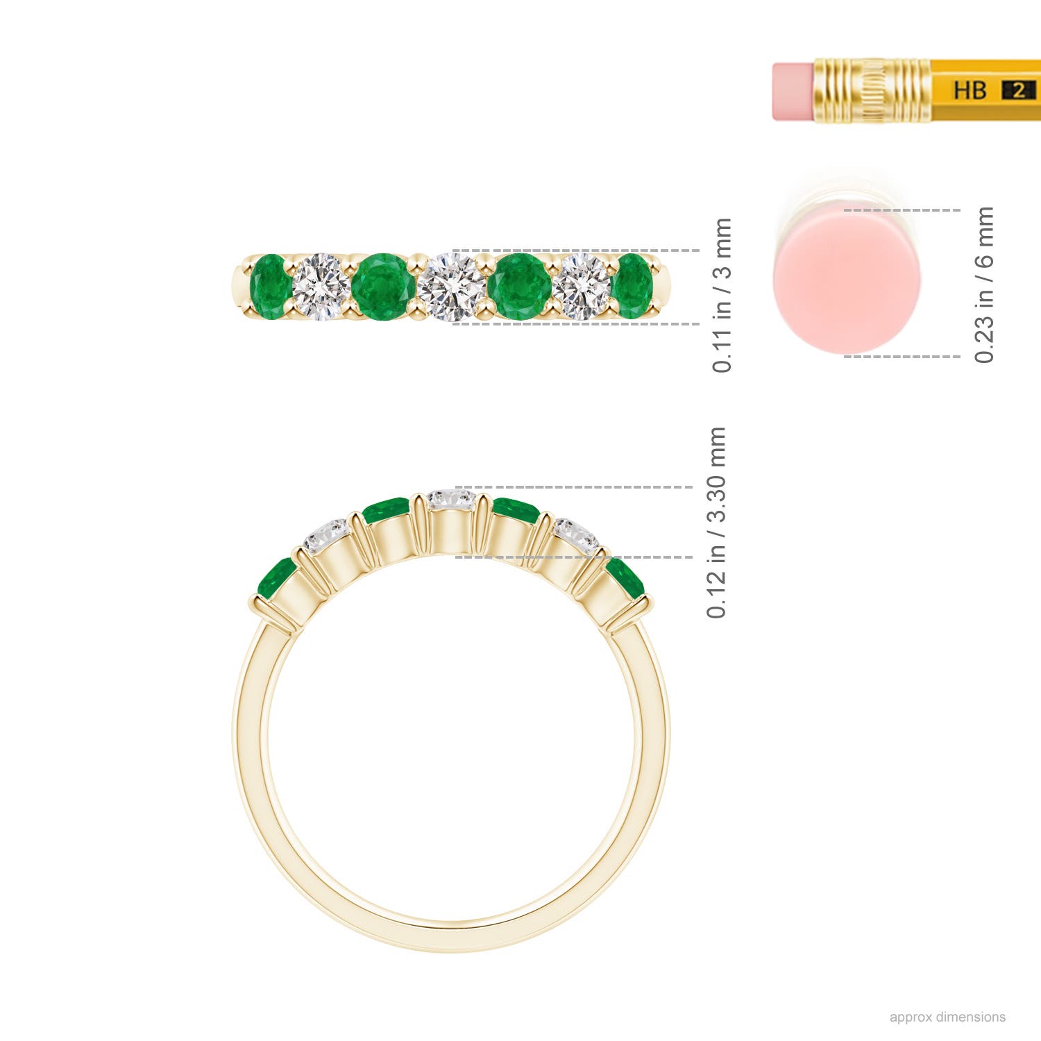 AA - Emerald / 0.72 CT / 14 KT Yellow Gold