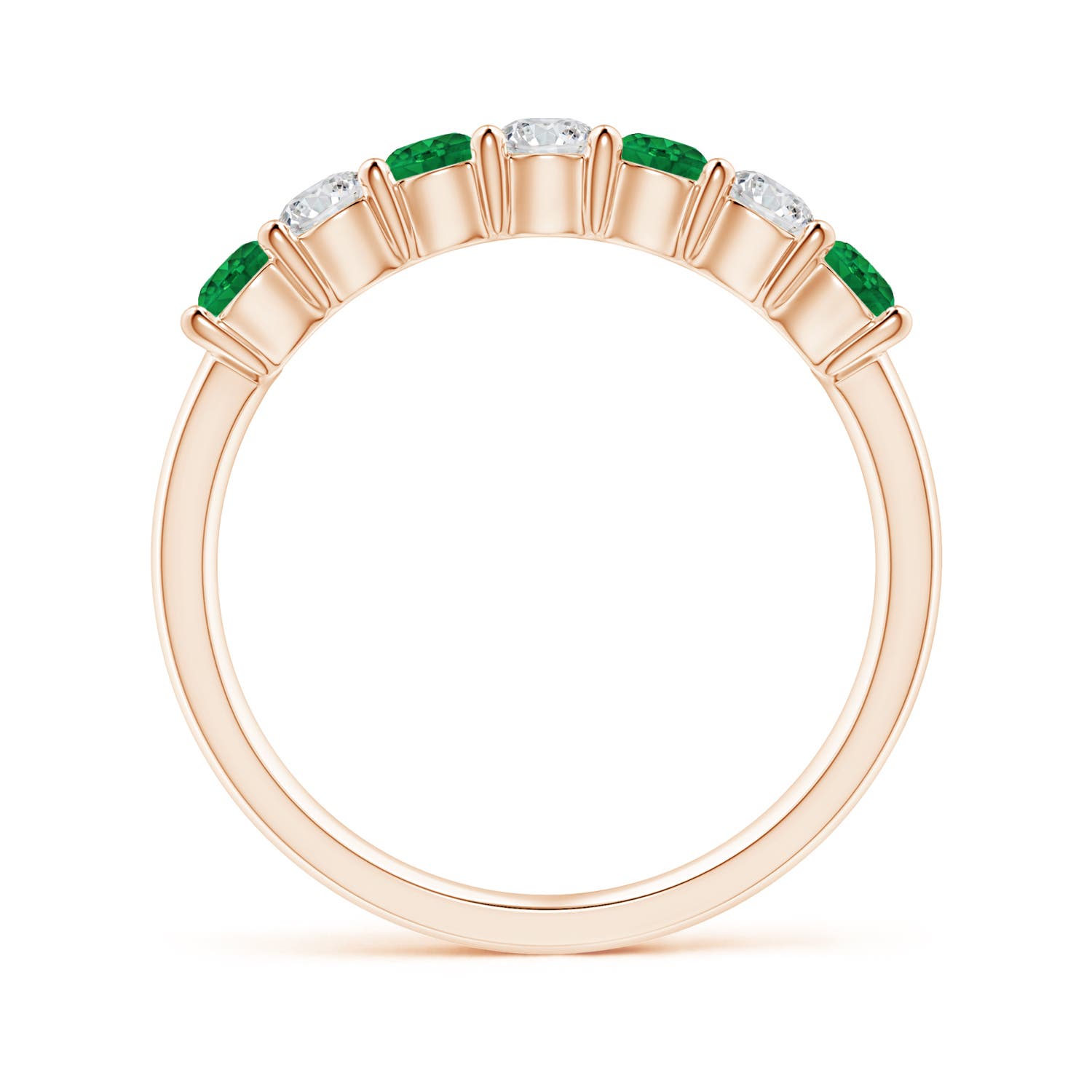 AAA - Emerald / 0.72 CT / 14 KT Rose Gold