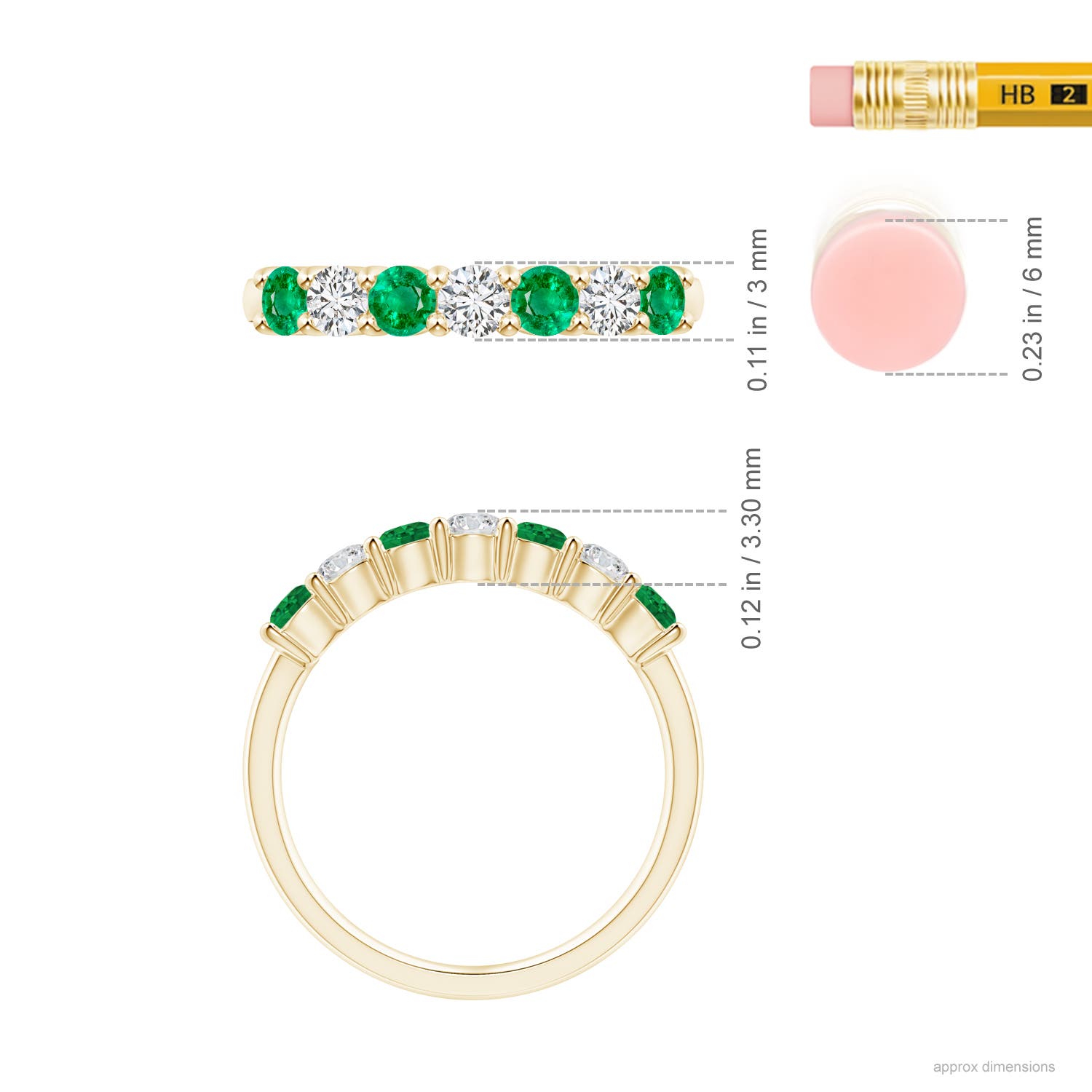 AAA - Emerald / 0.72 CT / 14 KT Yellow Gold