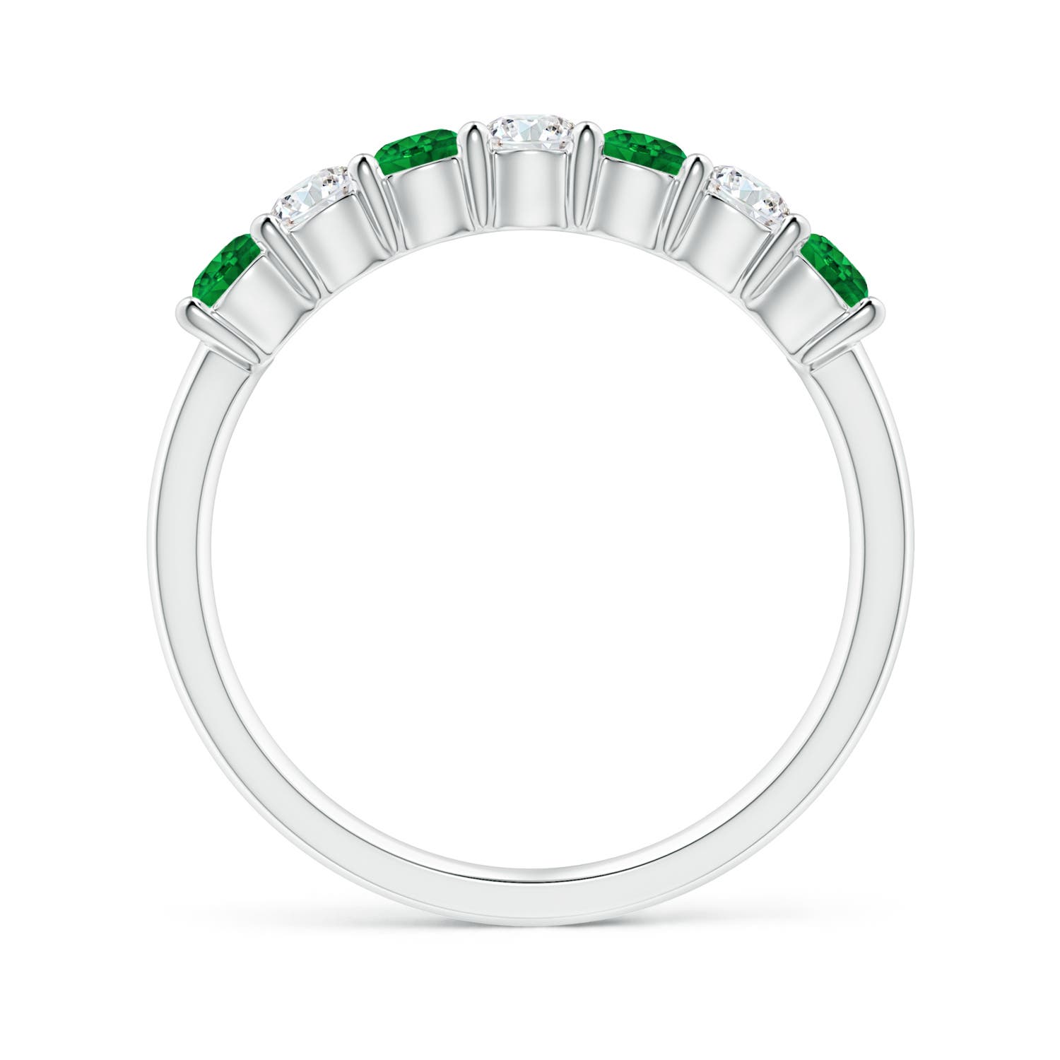 AAAA - Emerald / 0.72 CT / 14 KT White Gold