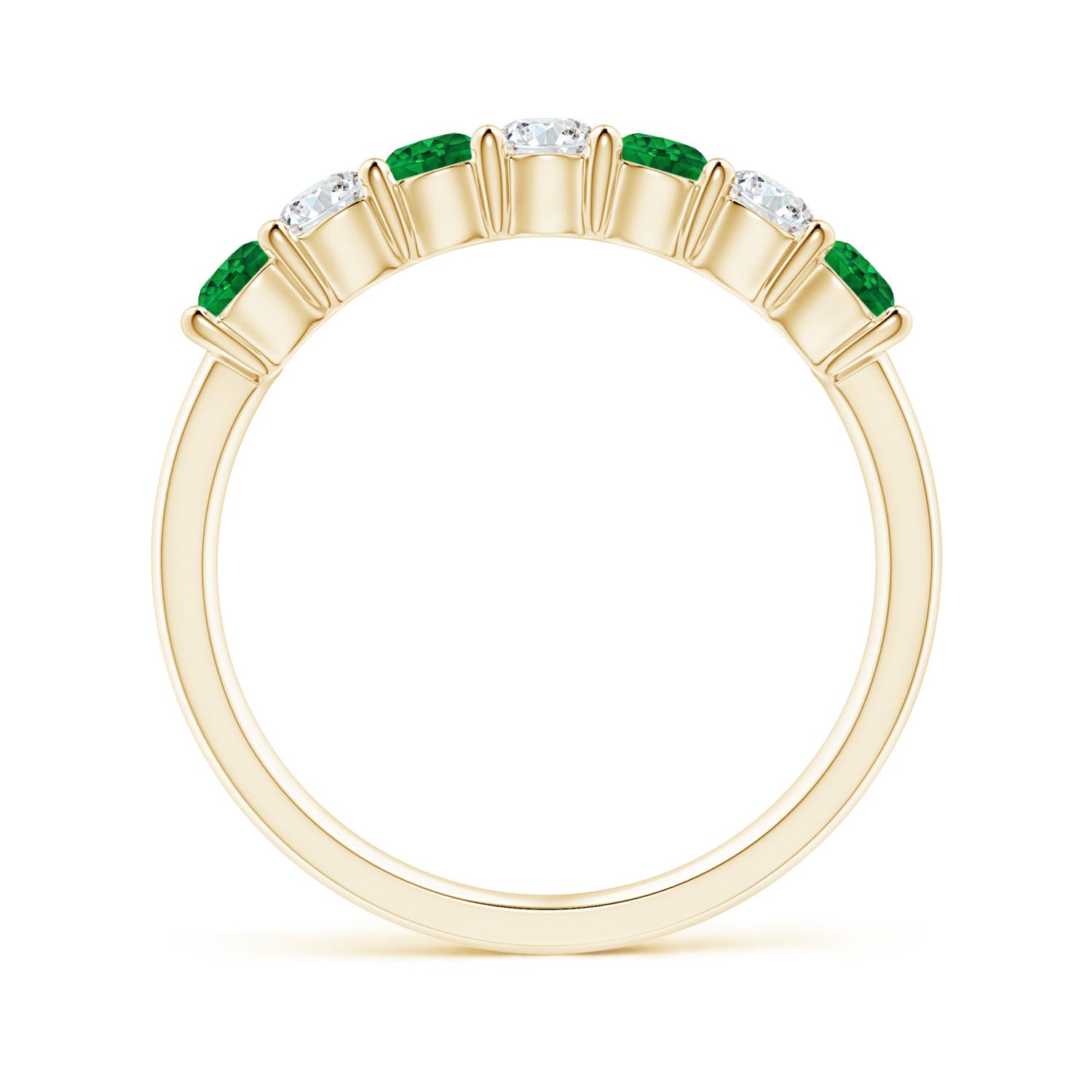 AAAA - Emerald / 0.72 CT / 14 KT Yellow Gold