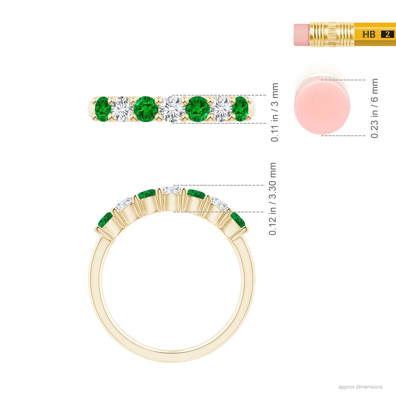 AAAA - Emerald / 0.72 CT / 14 KT Yellow Gold