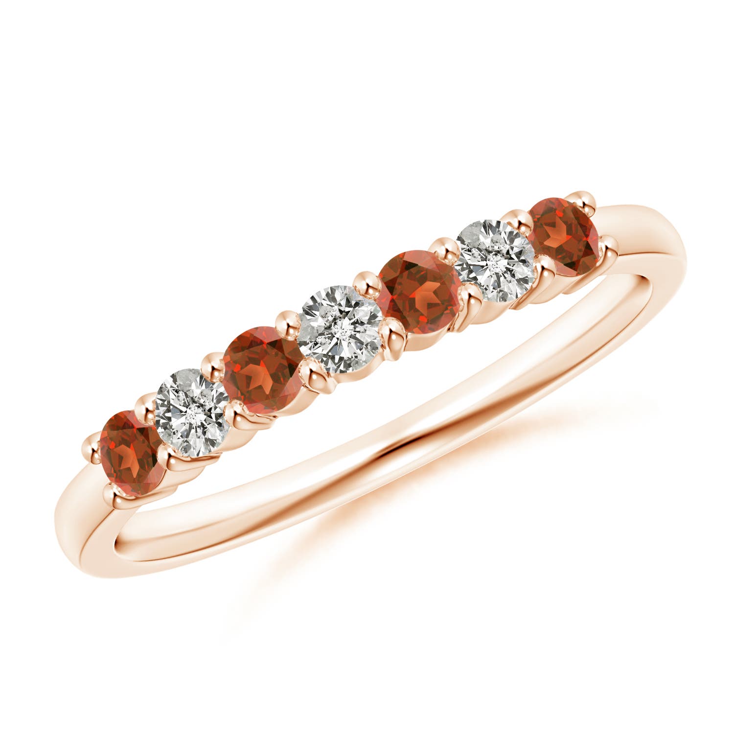 A - Garnet / 0.53 CT / 14 KT Rose Gold