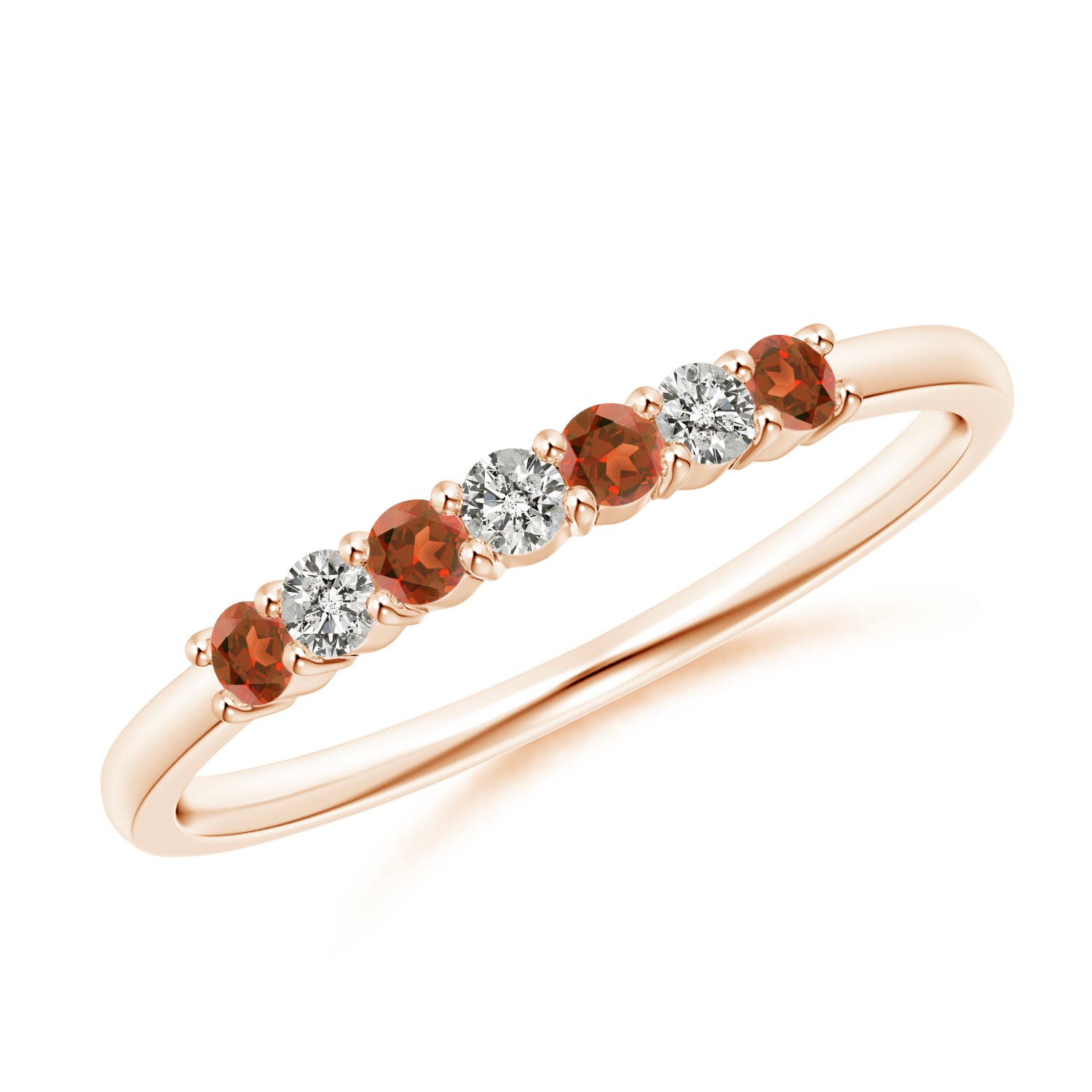 A - Garnet / 0.27 CT / 14 KT Rose Gold