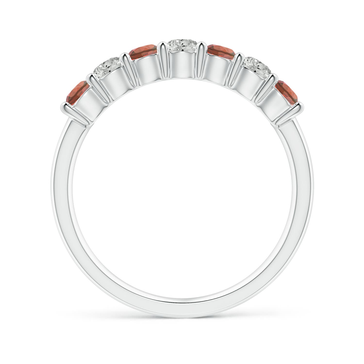 A - Garnet / 0.92 CT / 14 KT White Gold