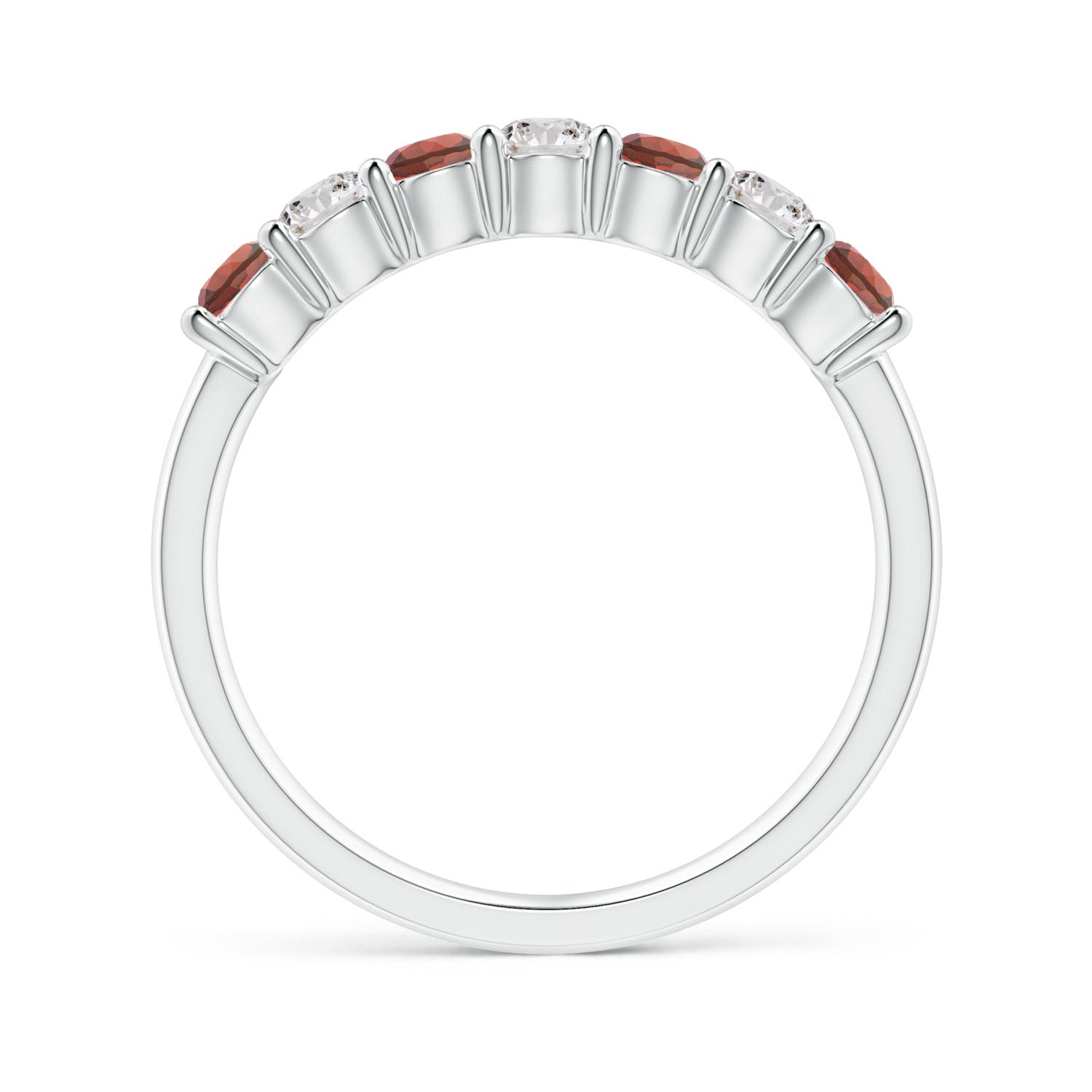 AA - Garnet / 0.92 CT / 14 KT White Gold