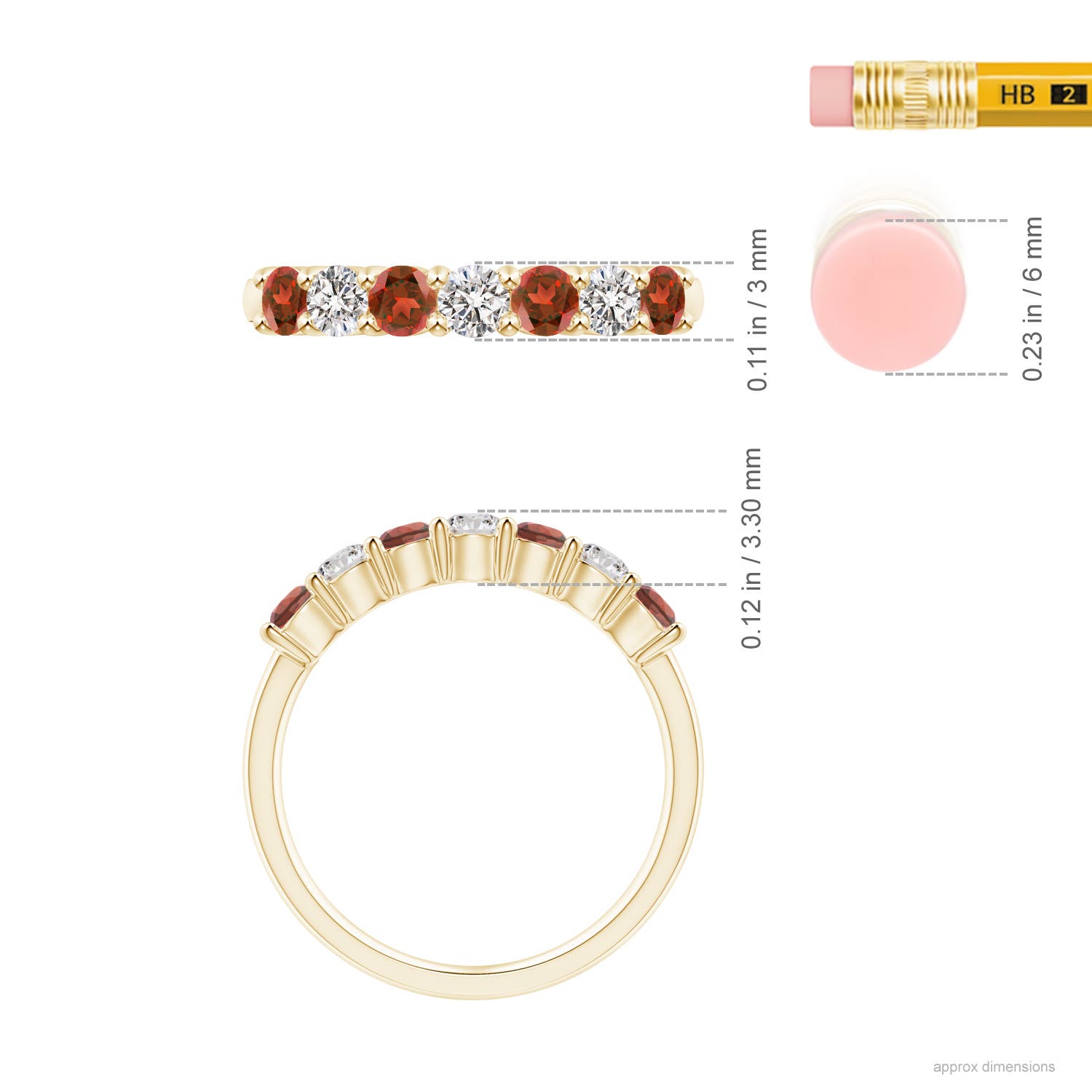 AA - Garnet / 0.92 CT / 14 KT Yellow Gold