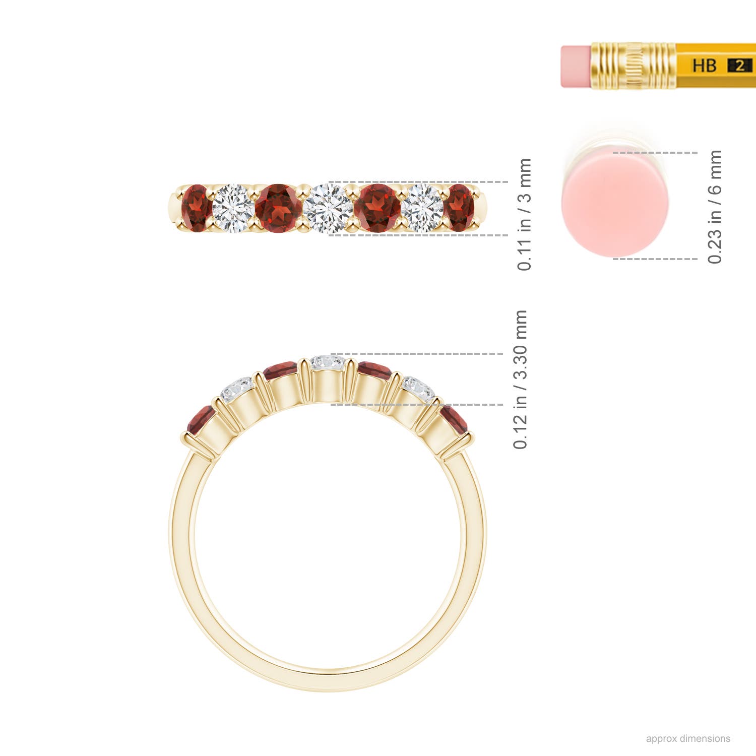 AAA - Garnet / 0.92 CT / 14 KT Yellow Gold