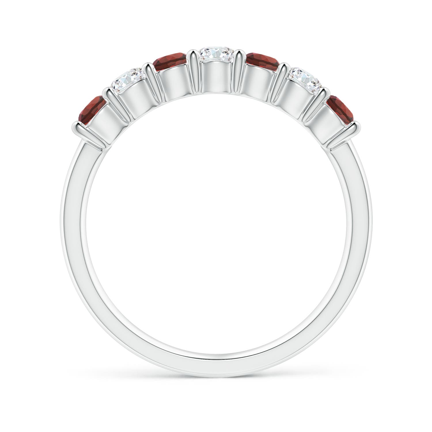 AAAA - Garnet / 0.92 CT / 14 KT White Gold