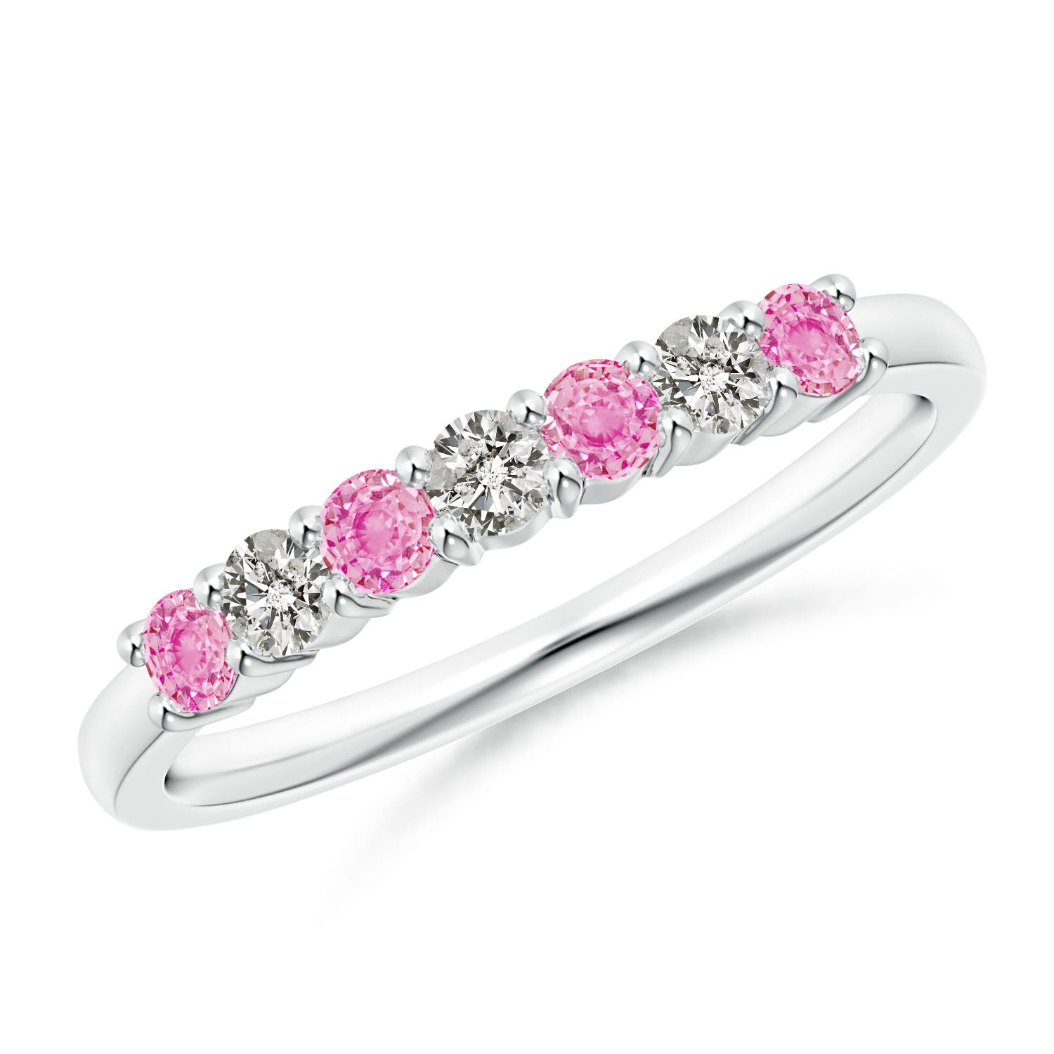 A - Pink Sapphire / 0.55 CT / 14 KT White Gold