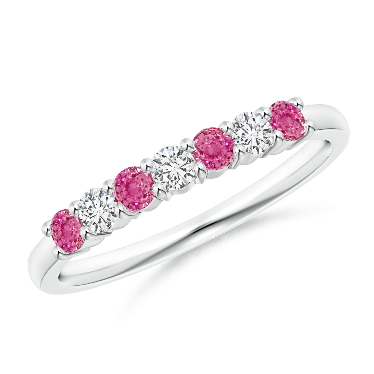 AAA - Pink Sapphire / 0.55 CT / 14 KT White Gold