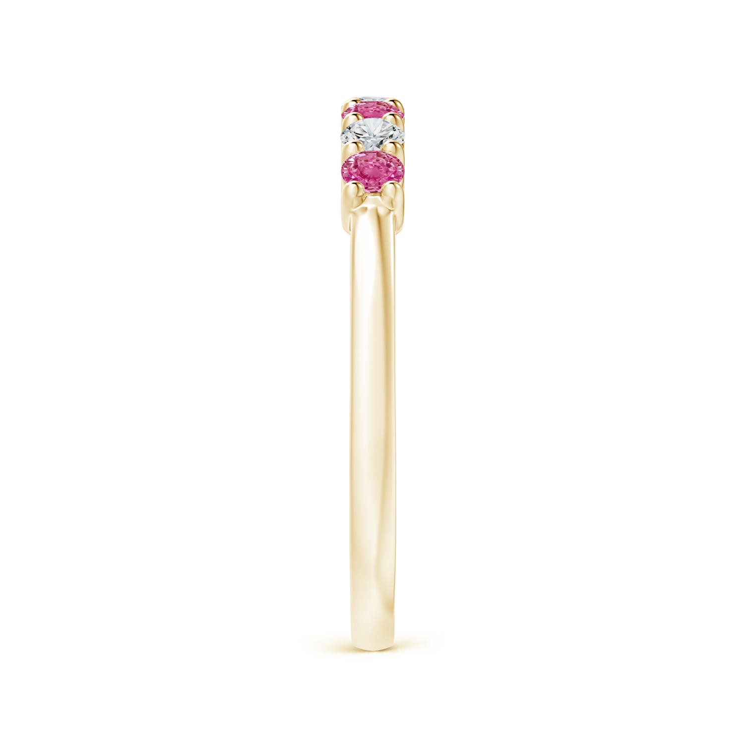 AAA - Pink Sapphire / 0.55 CT / 14 KT Yellow Gold