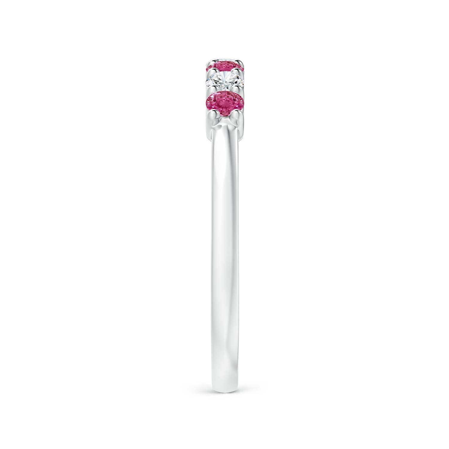 AAAA - Pink Sapphire / 0.55 CT / 14 KT White Gold