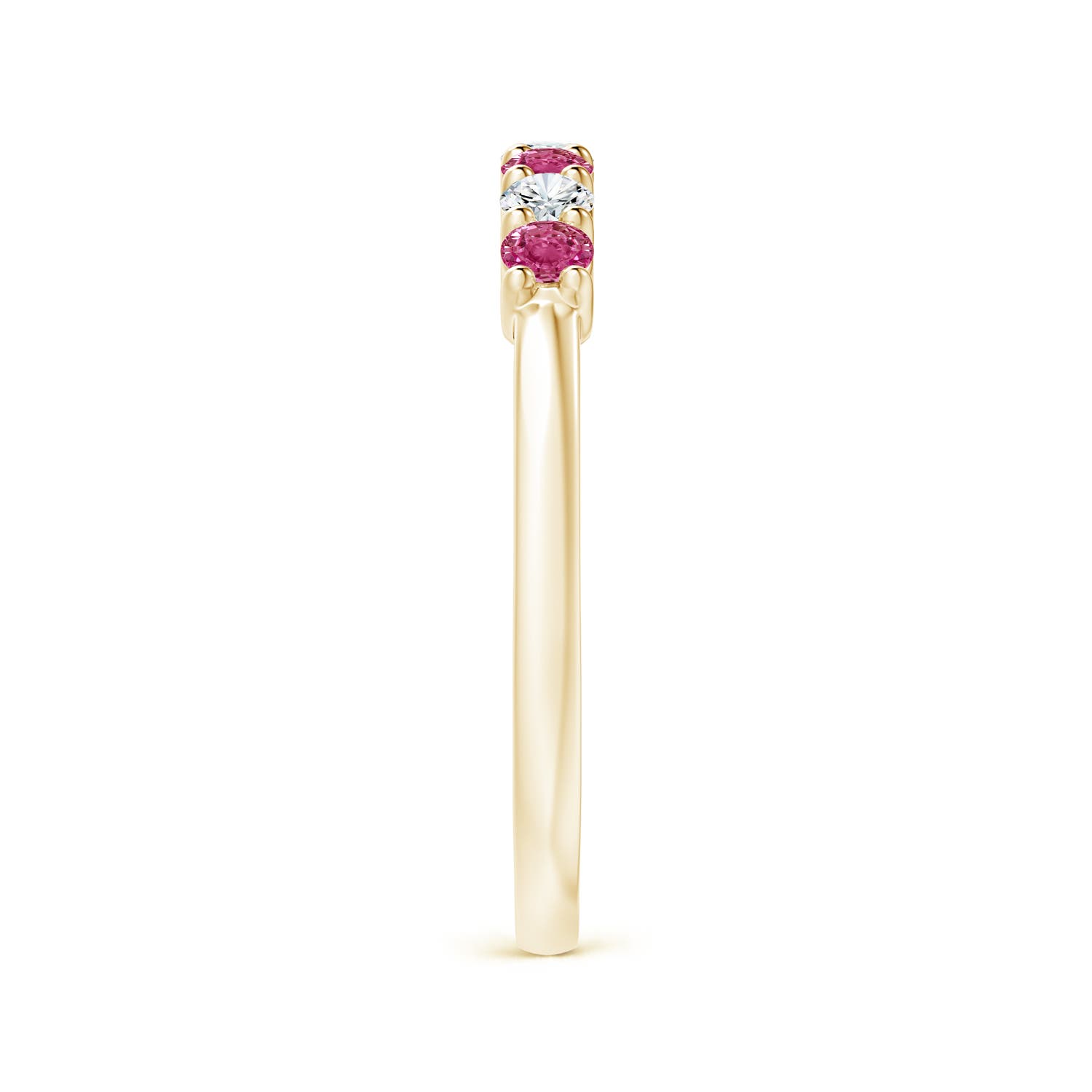 AAAA - Pink Sapphire / 0.55 CT / 14 KT Yellow Gold