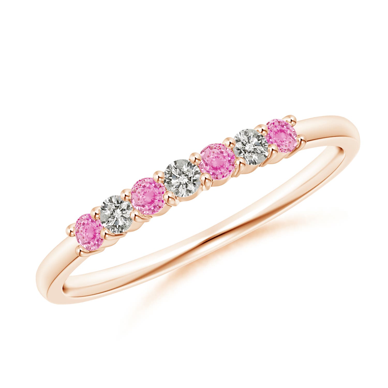 A - Pink Sapphire / 0.27 CT / 14 KT Rose Gold