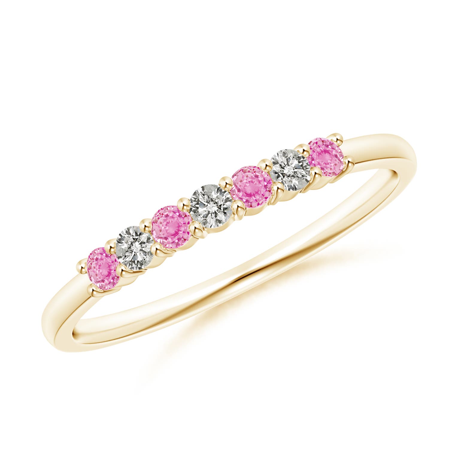 A - Pink Sapphire / 0.27 CT / 14 KT Yellow Gold