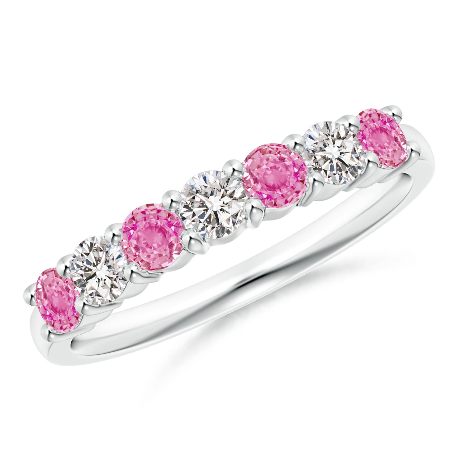 AA - Pink Sapphire / 0.88 CT / 14 KT White Gold