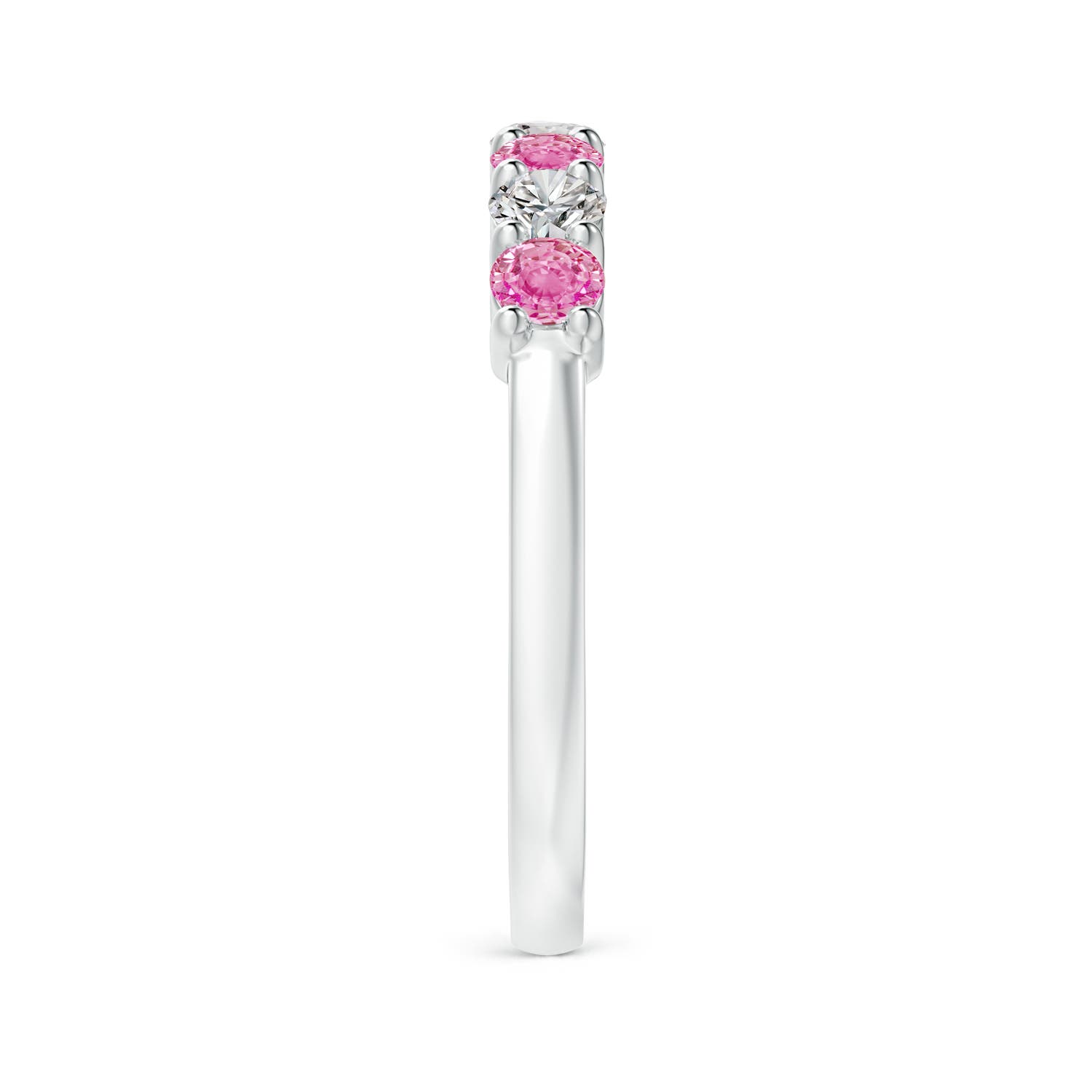 AA - Pink Sapphire / 0.88 CT / 14 KT White Gold