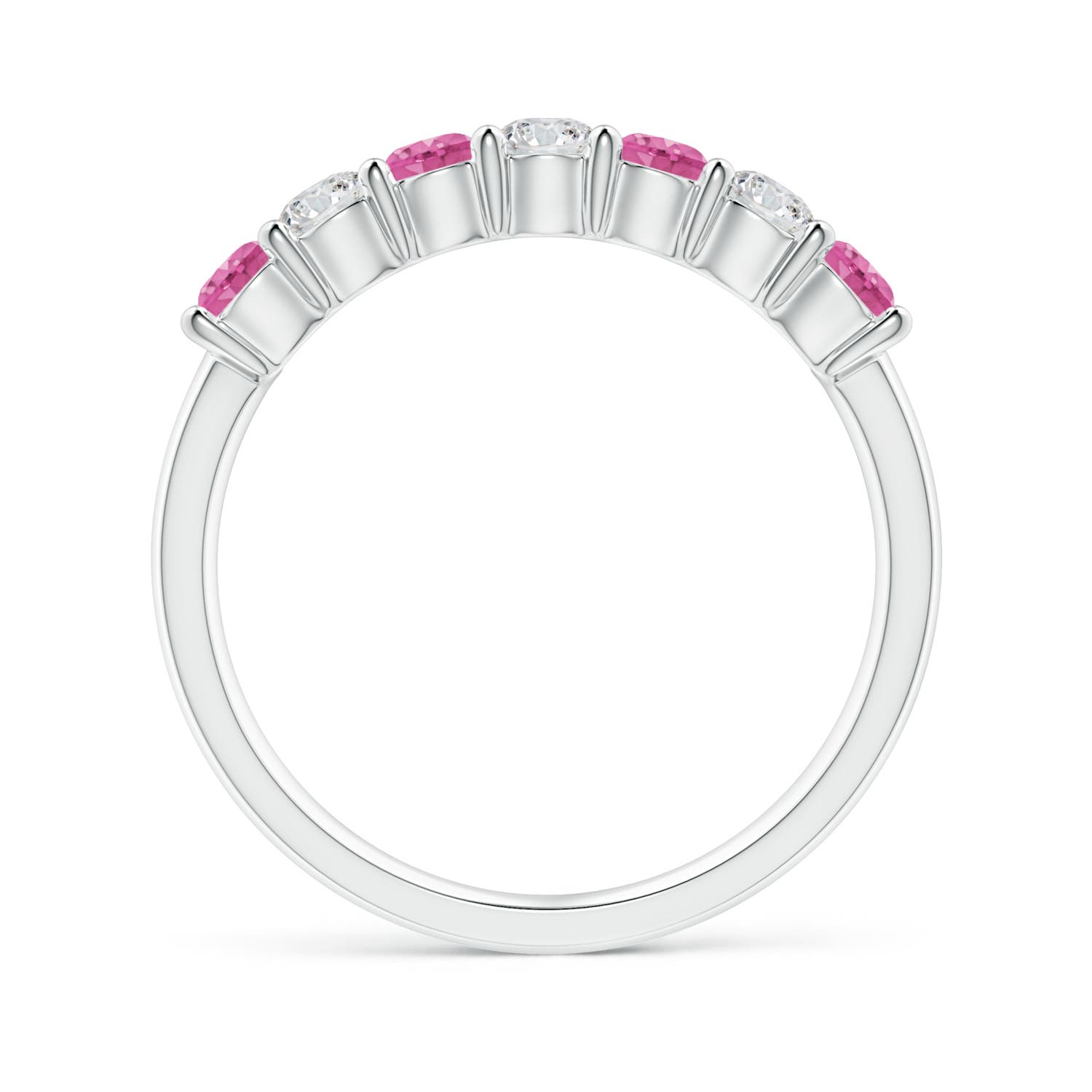 AAA - Pink Sapphire / 0.88 CT / 14 KT White Gold