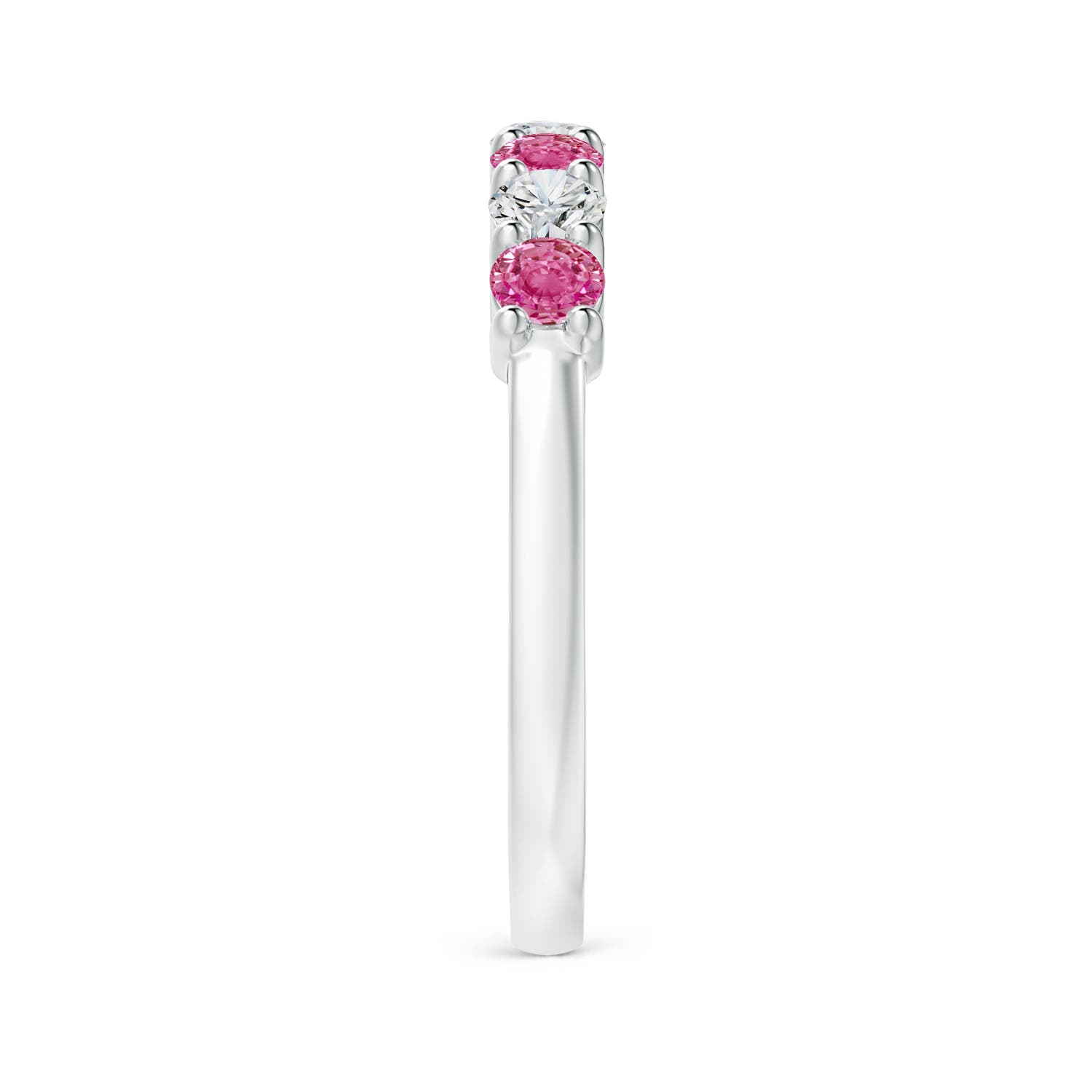 AAA - Pink Sapphire / 0.88 CT / 14 KT White Gold