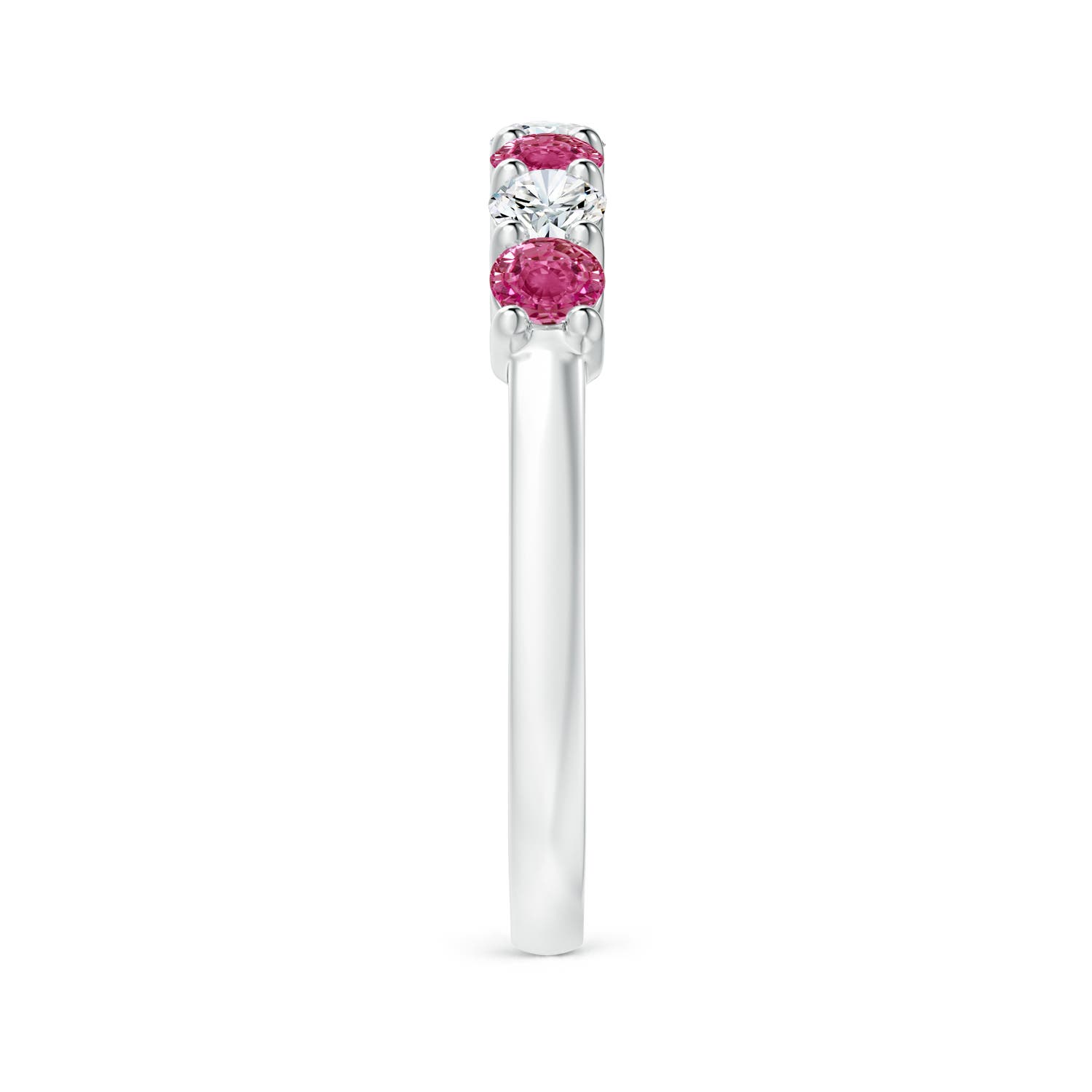 AAAA - Pink Sapphire / 0.88 CT / 14 KT White Gold