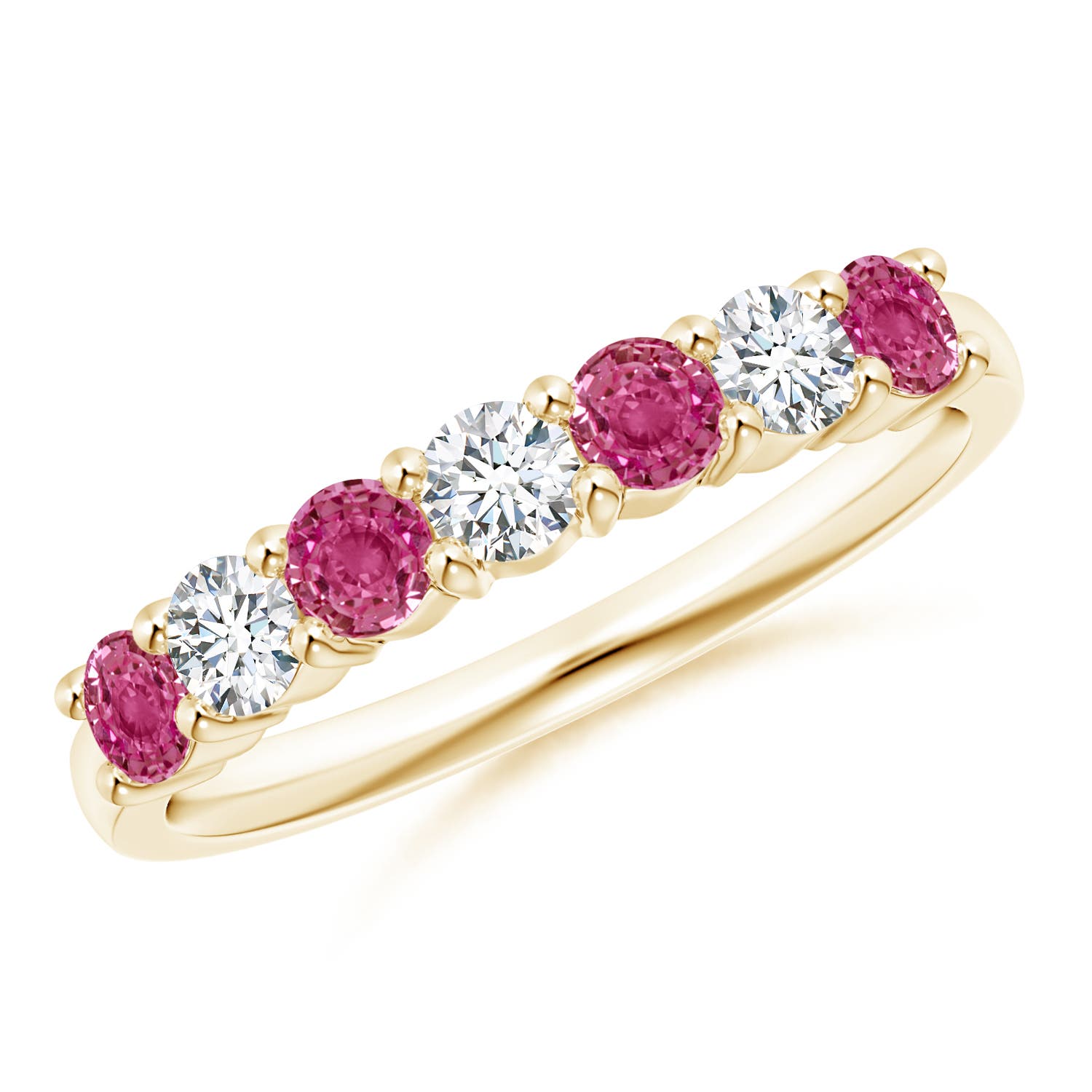 AAAA - Pink Sapphire / 0.88 CT / 14 KT Yellow Gold