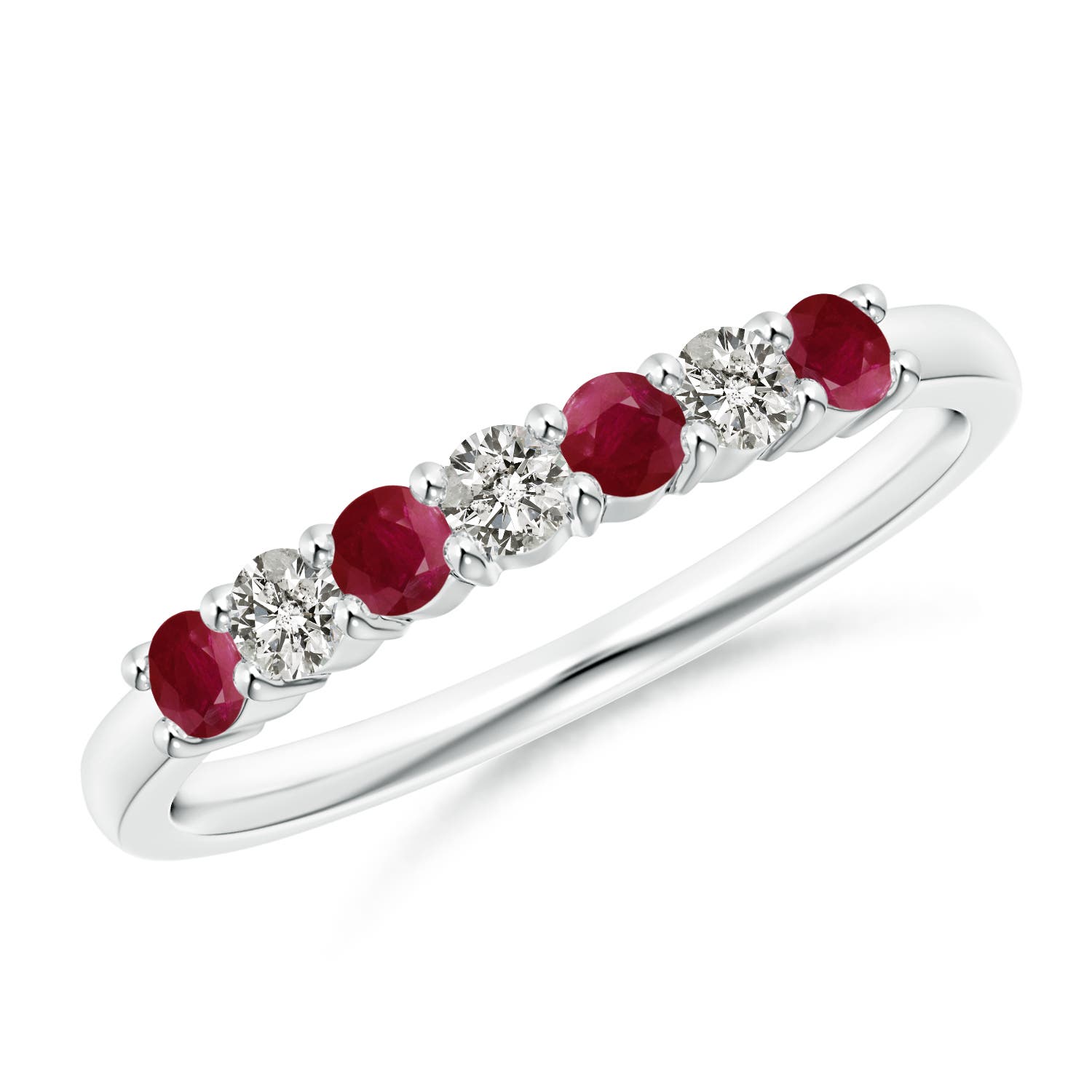 A - Ruby / 0.57 CT / 14 KT White Gold