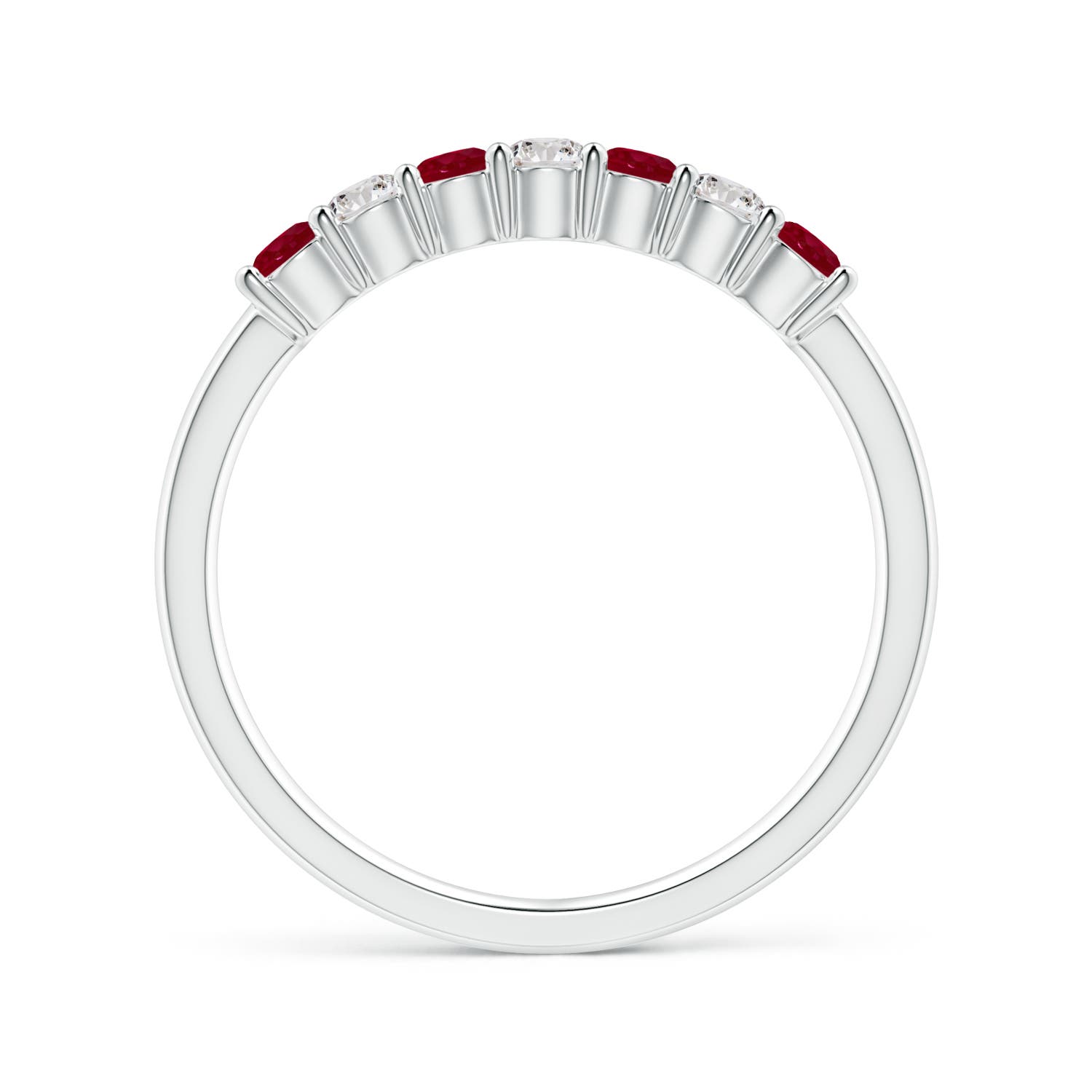 AA - Ruby / 0.57 CT / 14 KT White Gold