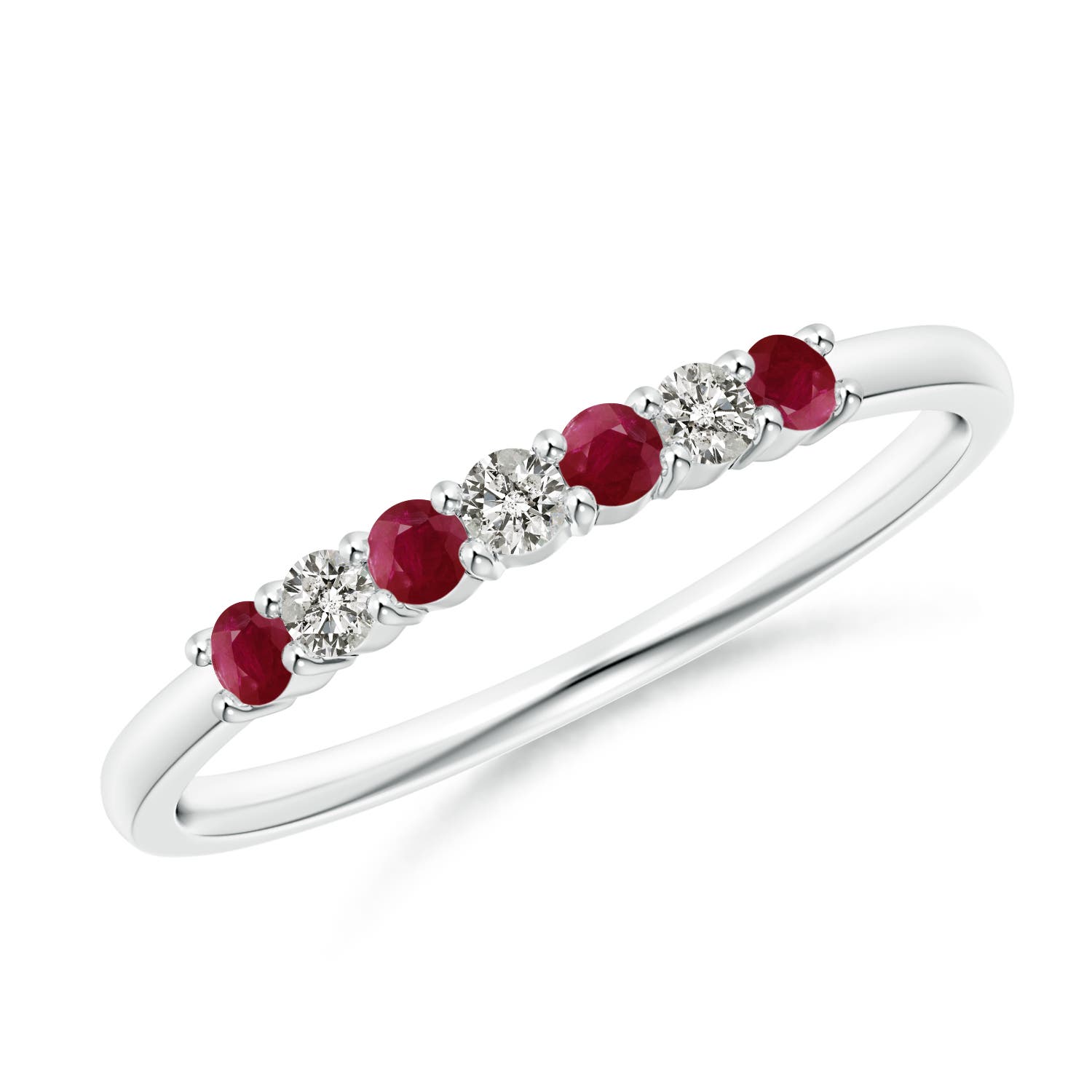 A - Ruby / 0.31 CT / 14 KT White Gold