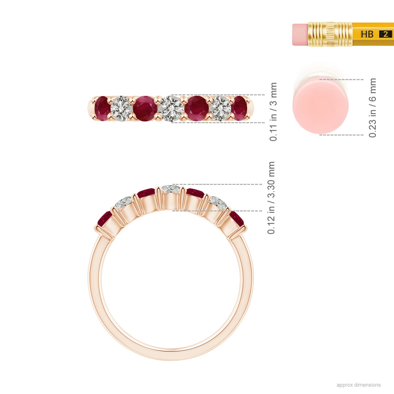 A - Ruby / 0.92 CT / 14 KT Rose Gold