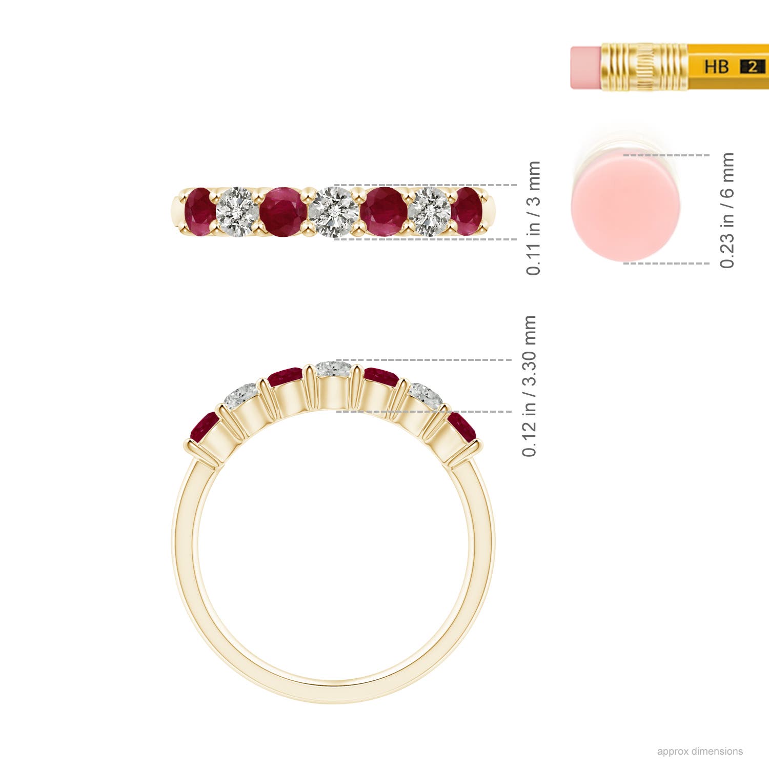 A - Ruby / 0.92 CT / 14 KT Yellow Gold