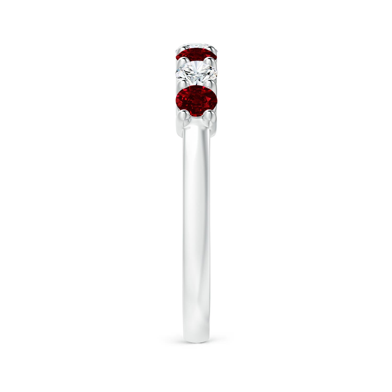 AAAA - Ruby / 0.92 CT / 14 KT White Gold