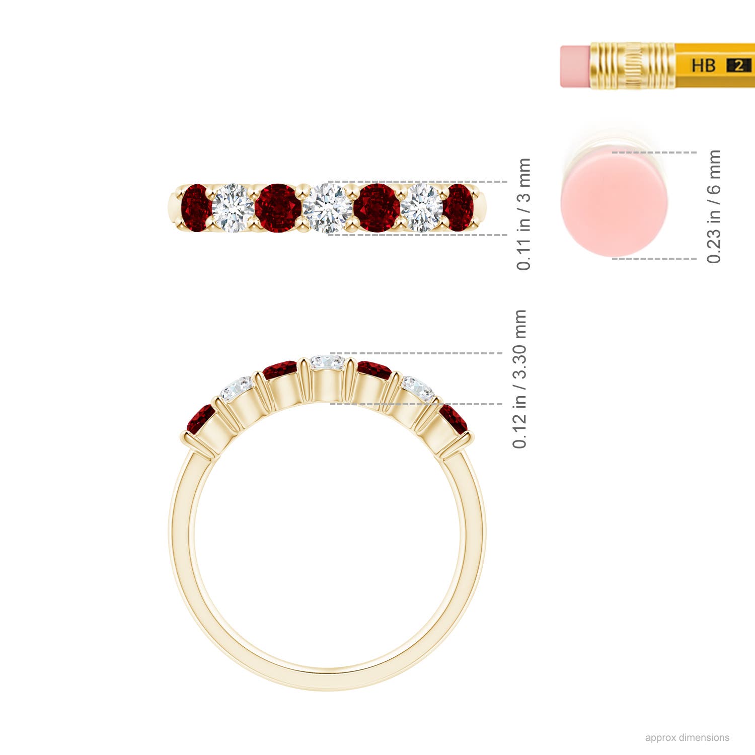 AAAA - Ruby / 0.92 CT / 14 KT Yellow Gold