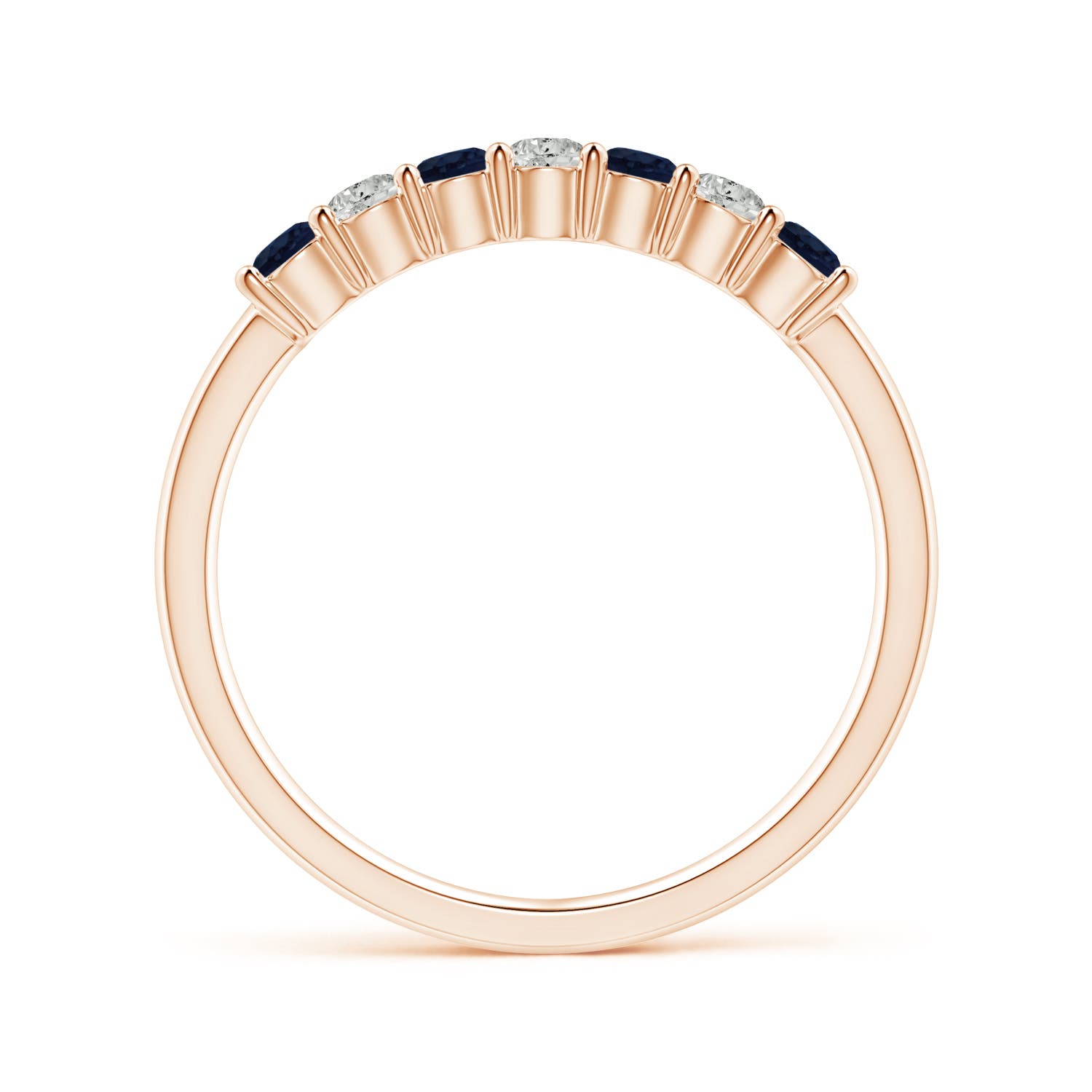 A - Blue Sapphire / 0.57 CT / 14 KT Rose Gold