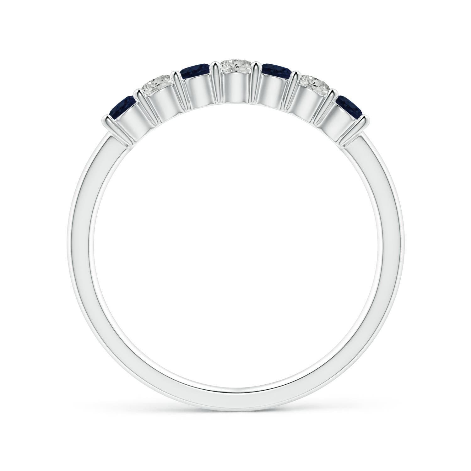 A - Blue Sapphire / 0.57 CT / 14 KT White Gold