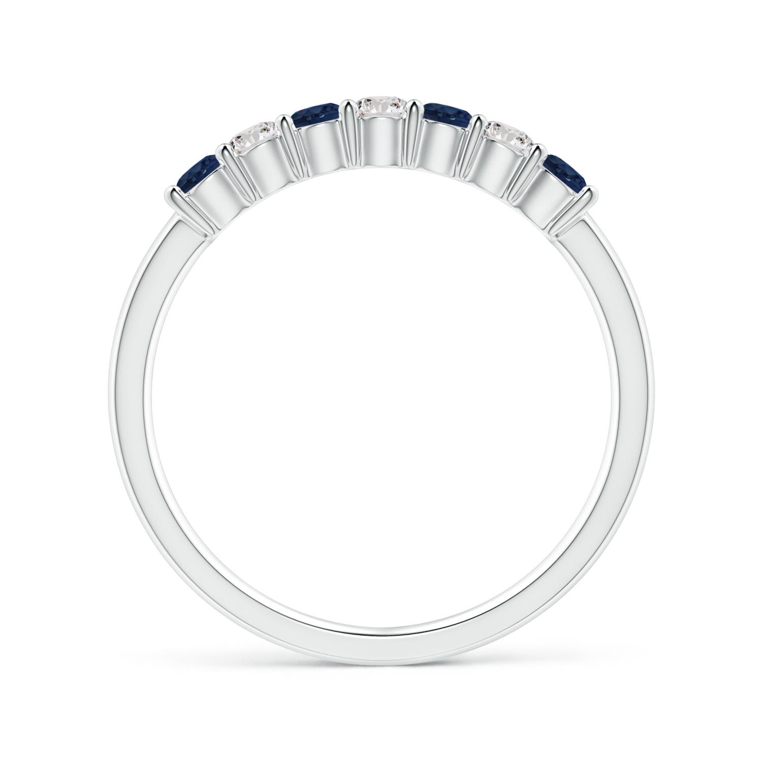 AA - Blue Sapphire / 0.57 CT / 14 KT White Gold