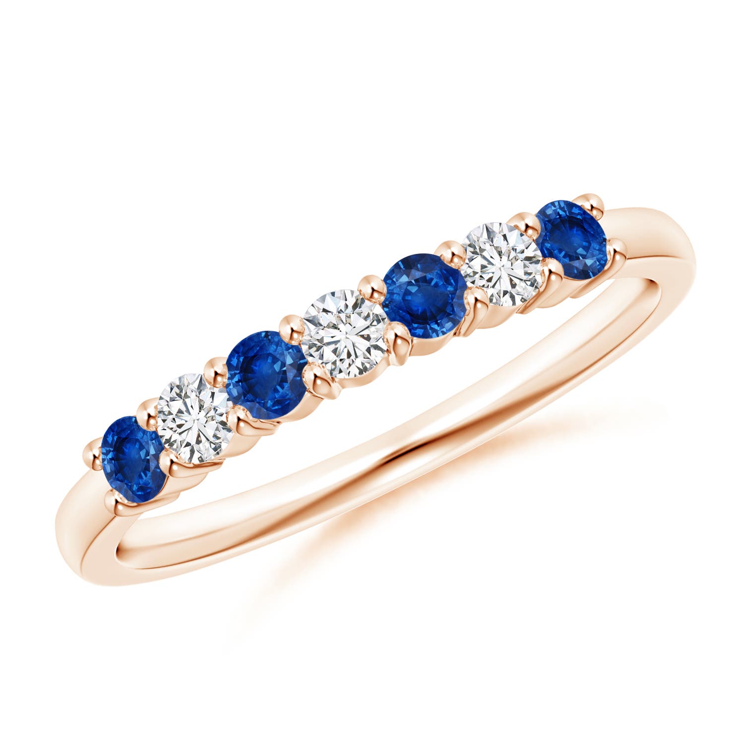 AAA - Blue Sapphire / 0.57 CT / 14 KT Rose Gold