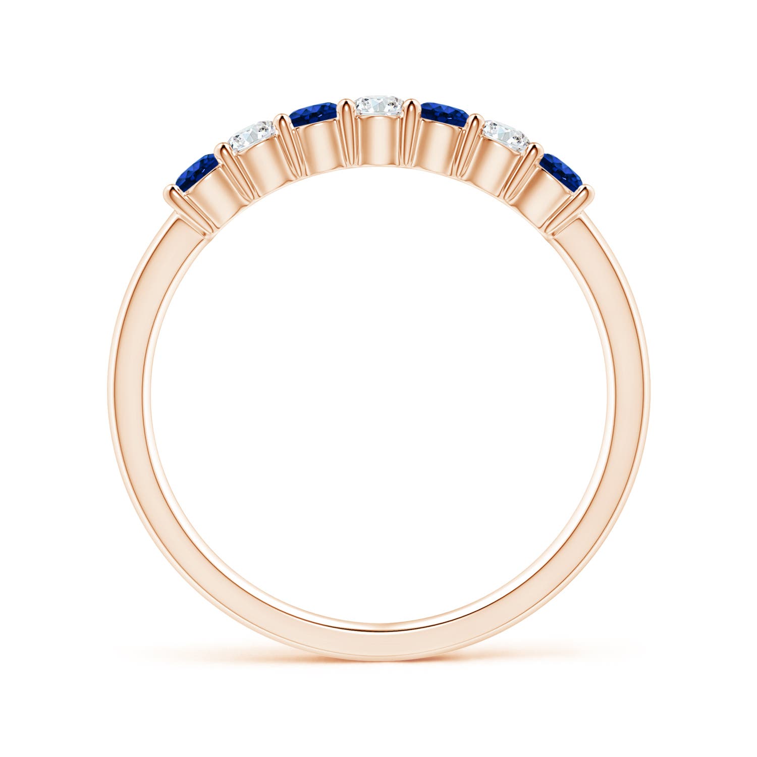 AAAA - Blue Sapphire / 0.57 CT / 14 KT Rose Gold