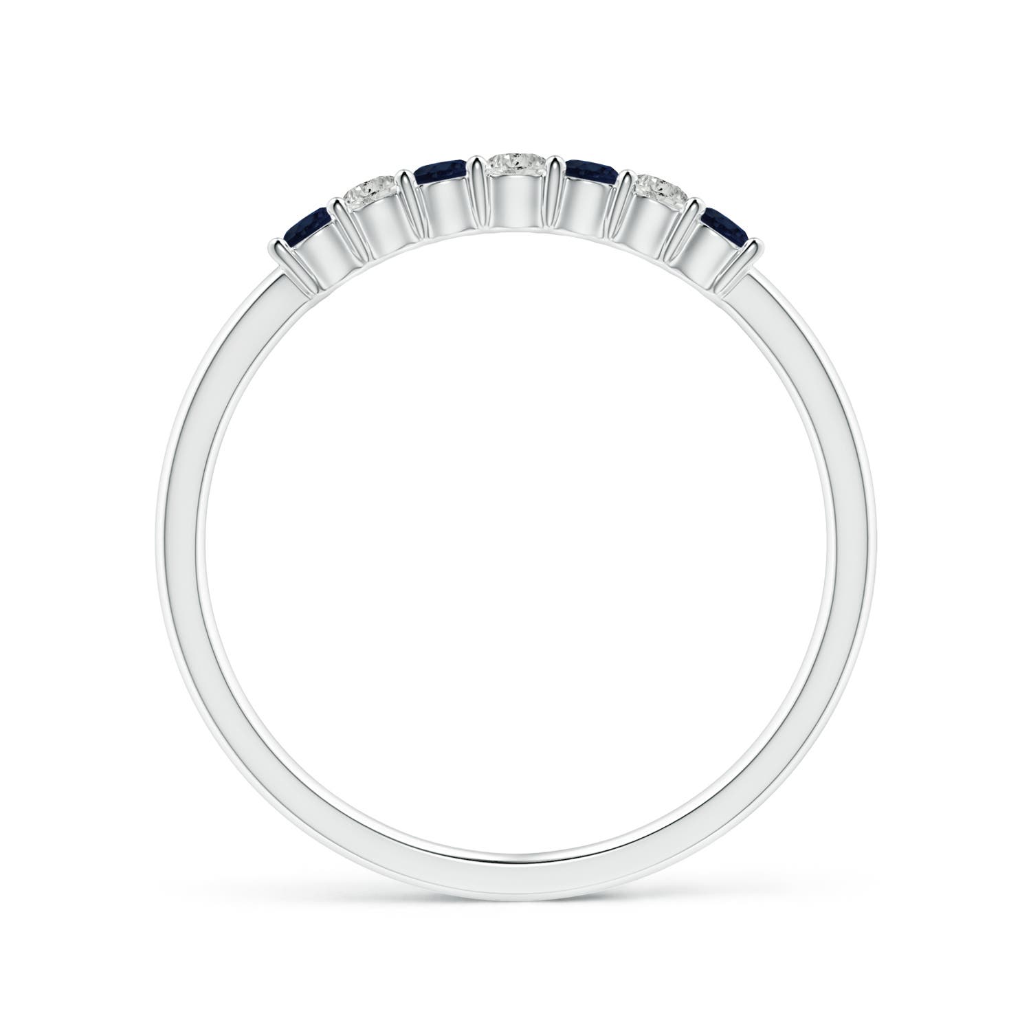 A - Blue Sapphire / 0.31 CT / 14 KT White Gold