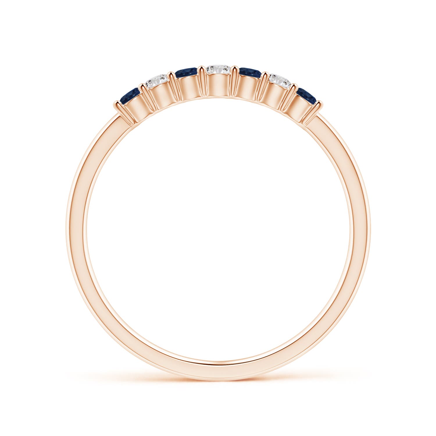 AA - Blue Sapphire / 0.31 CT / 14 KT Rose Gold