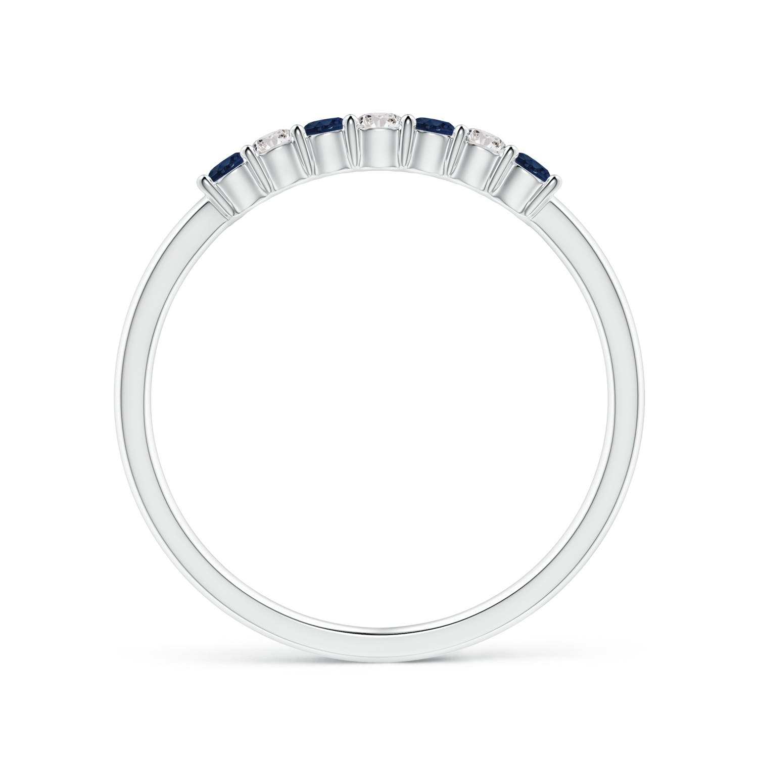 AA - Blue Sapphire / 0.31 CT / 14 KT White Gold