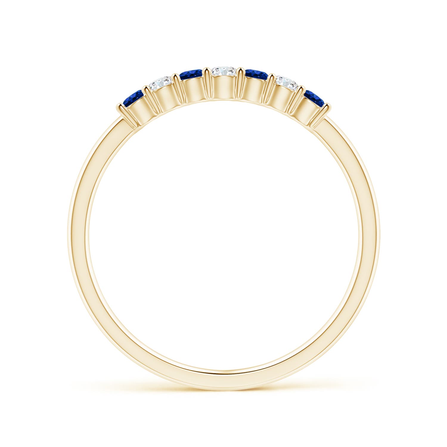 AAAA - Blue Sapphire / 0.31 CT / 14 KT Yellow Gold