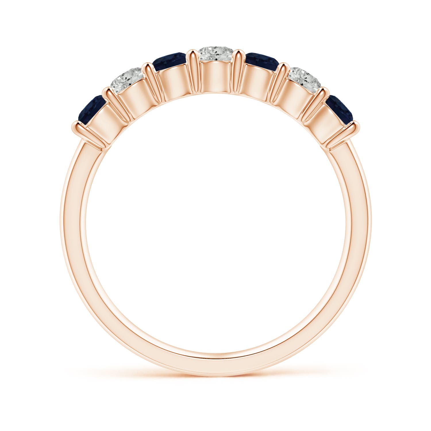 A - Blue Sapphire / 0.88 CT / 14 KT Rose Gold