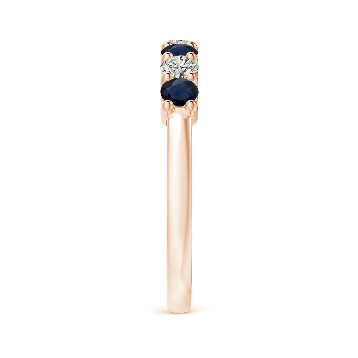 A - Blue Sapphire / 0.88 CT / 14 KT Rose Gold